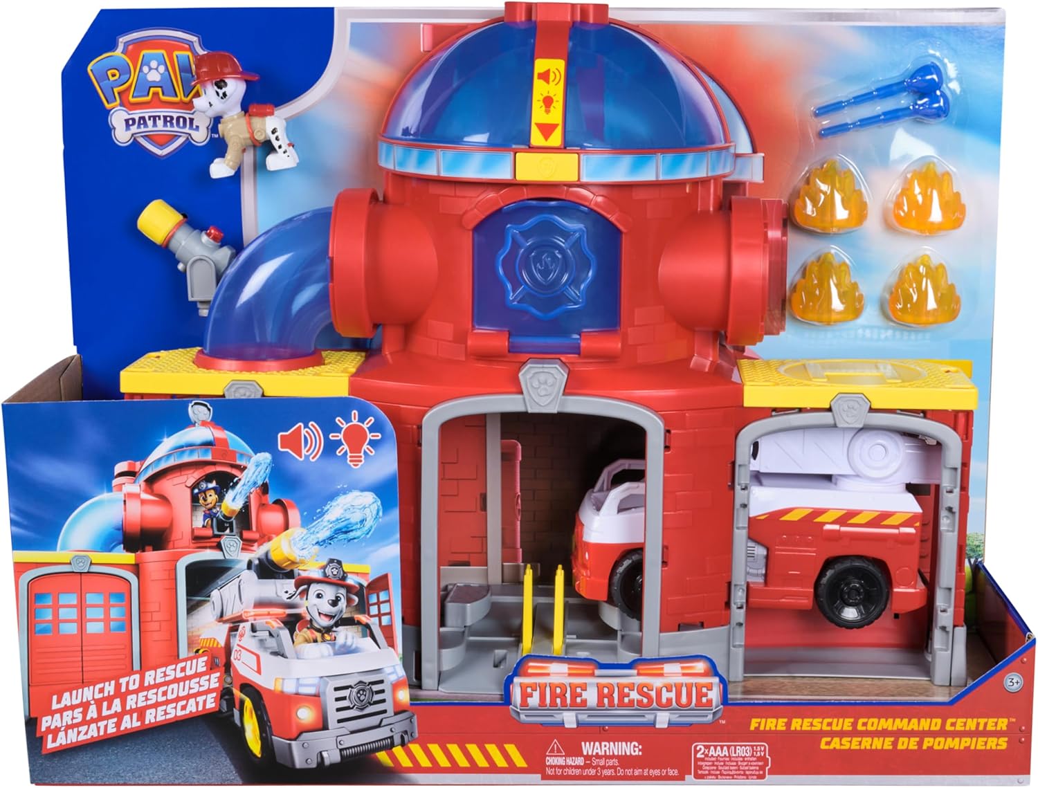 PAW Patrol Fire Rescue Command Center with Marshall Figure