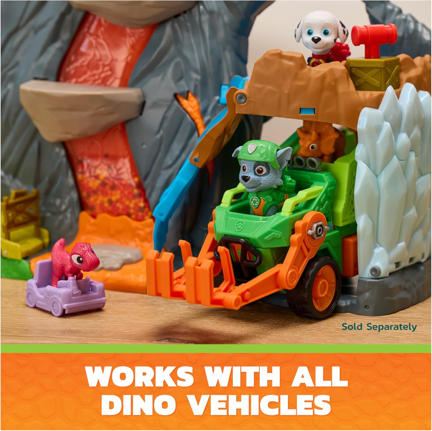 Paw Patrol Dino Movie - Super Lava Blast Volcano Lights & Sounds Playset
