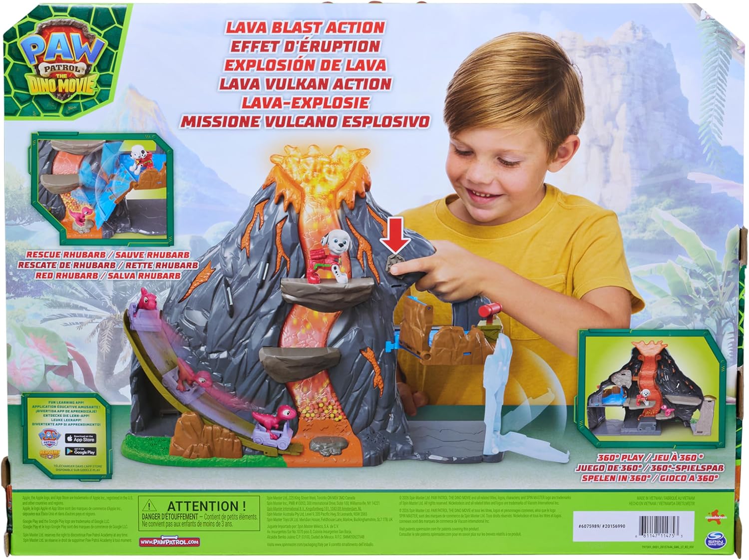 Paw Patrol Dino Movie - Super Lava Blast Volcano Lights & Sounds Playset