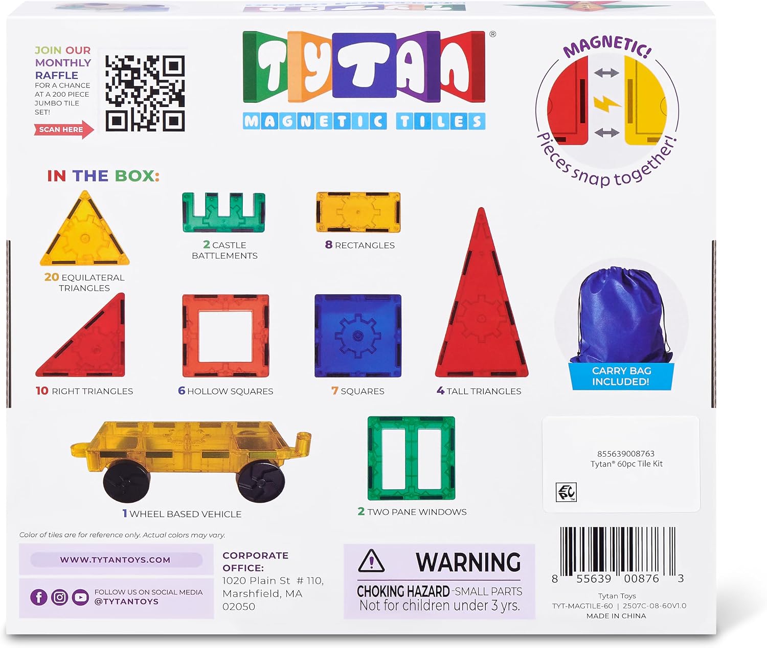 Tytan Magnetic Tiles 60 Piece Set