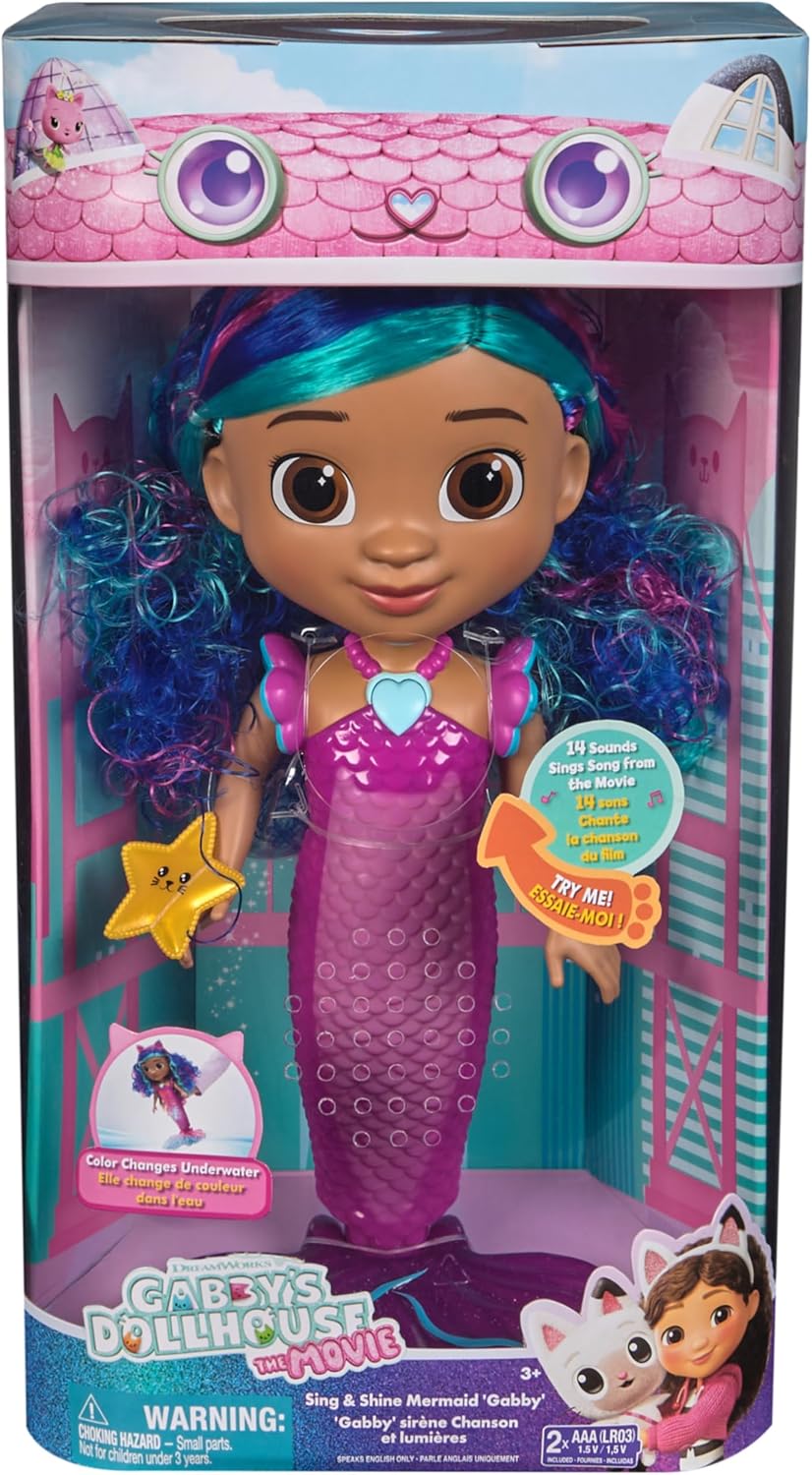 Gabby's Dollhouse: The Movie, Sing & Shine Mermaid Gabby
