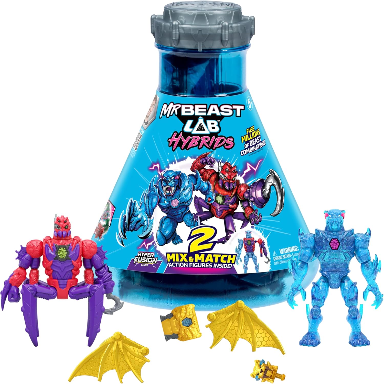 MrBeast Lab Hybrids Hyper Fusion Mix & Match 2 Action Figures Pack Assortment