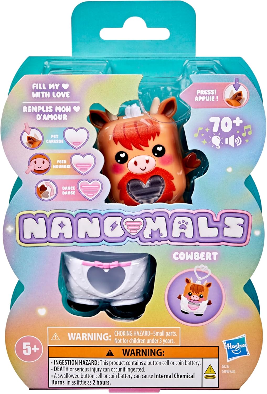 Nano-mals Cowbert The Highland Cow Electronic Fidget Pet
