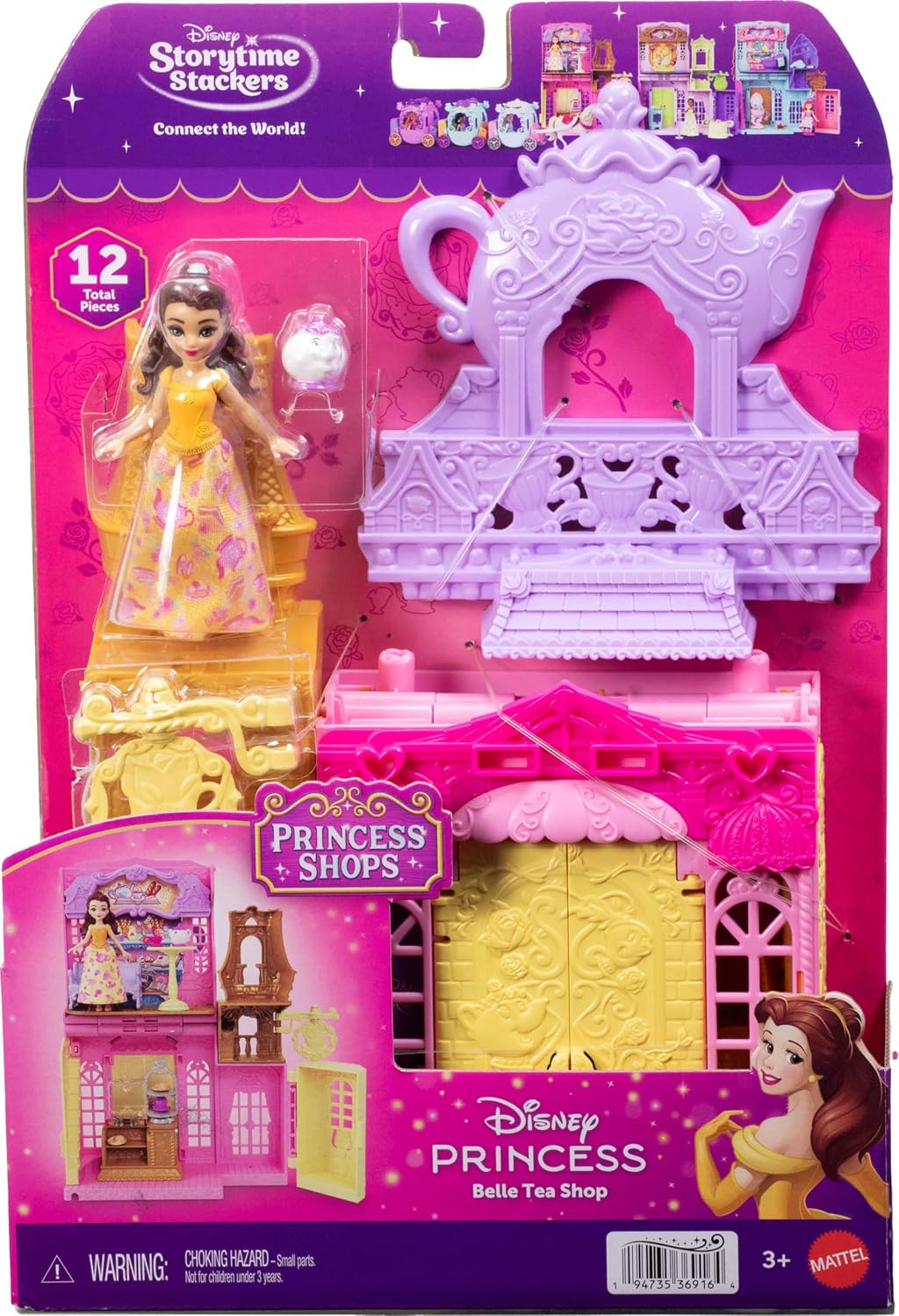 Disney Princess Belle Small Doll & Tea Shop Playset