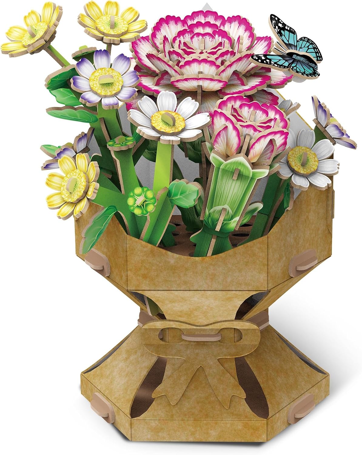 Carnation Flower Bouquet 3D Construction Set