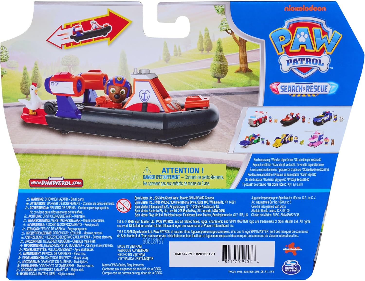 Paw Patrol Search & Rescue Hovercraft - Zuma