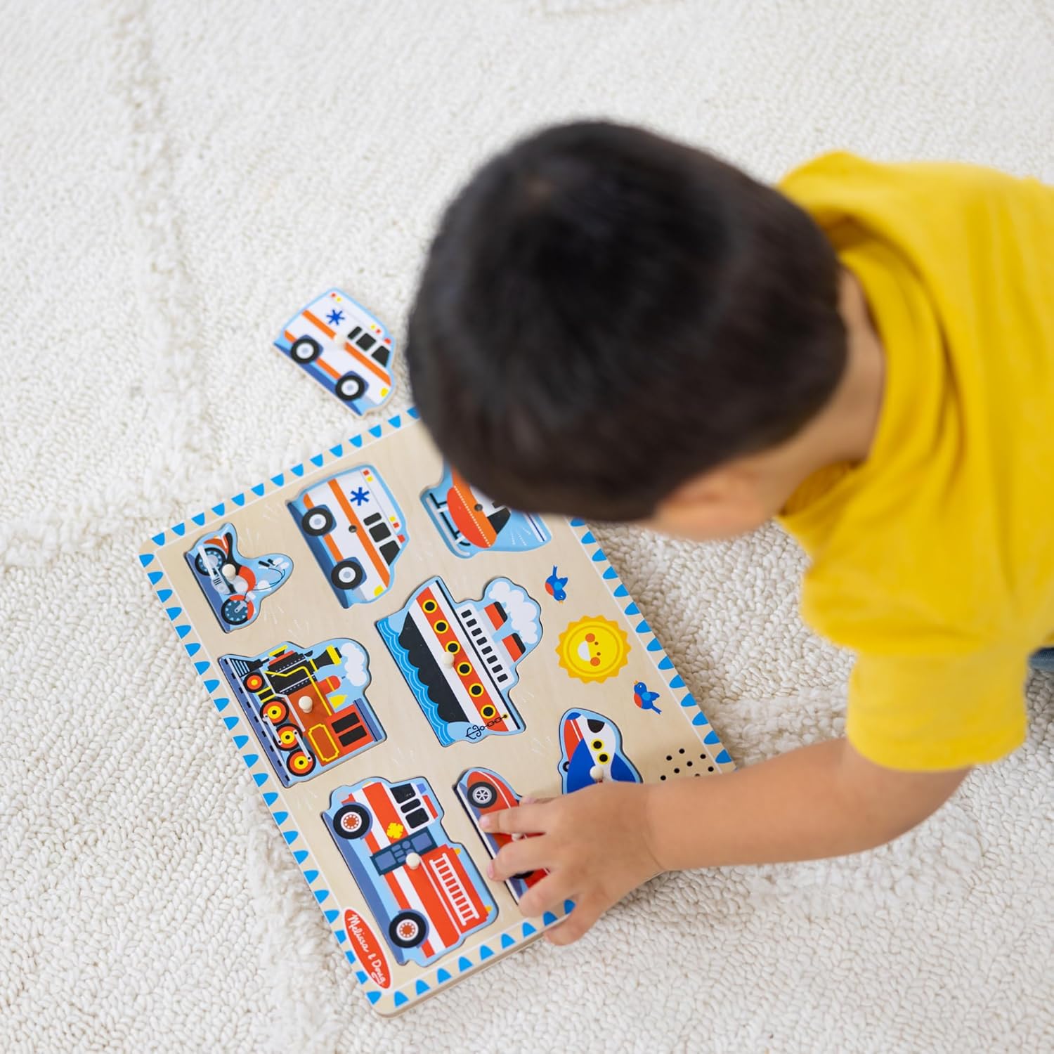 Melissa & Doug Wooden Vehicle Sound Puzzle