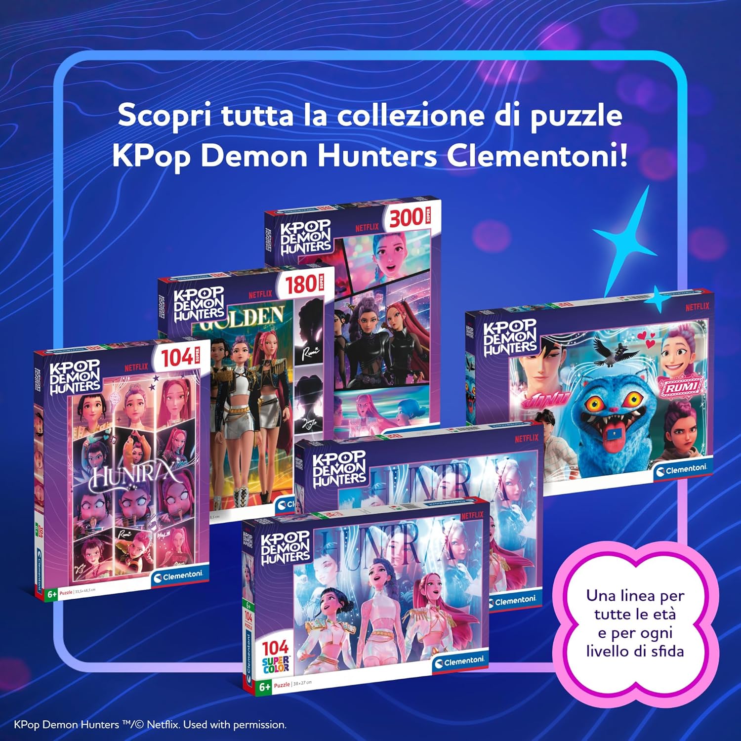 Clementoni K-Pop Demon Hunters 104 Piece Jigsaw Puzzle