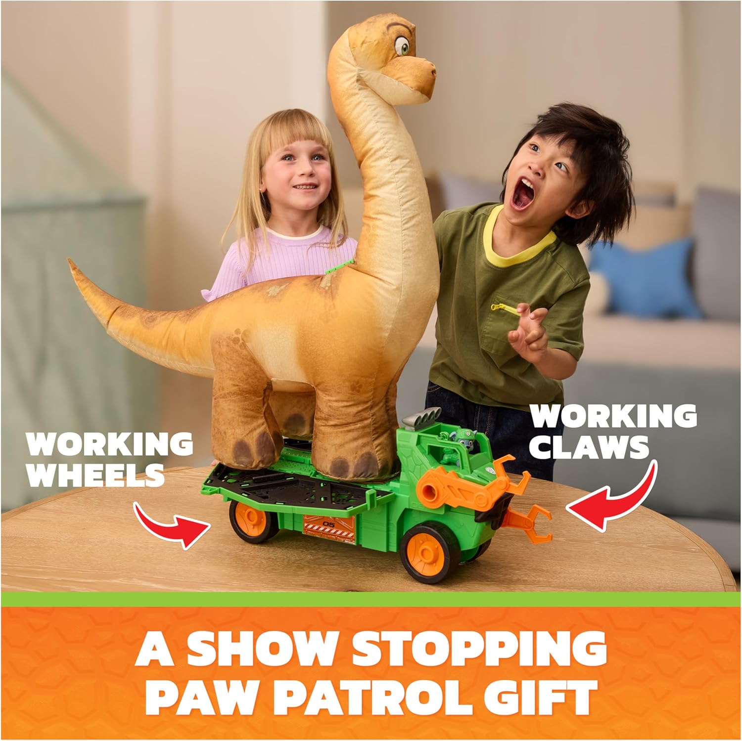 Paw Patrol The Dino Movie - Megasaurus Dino Vehicle Playset