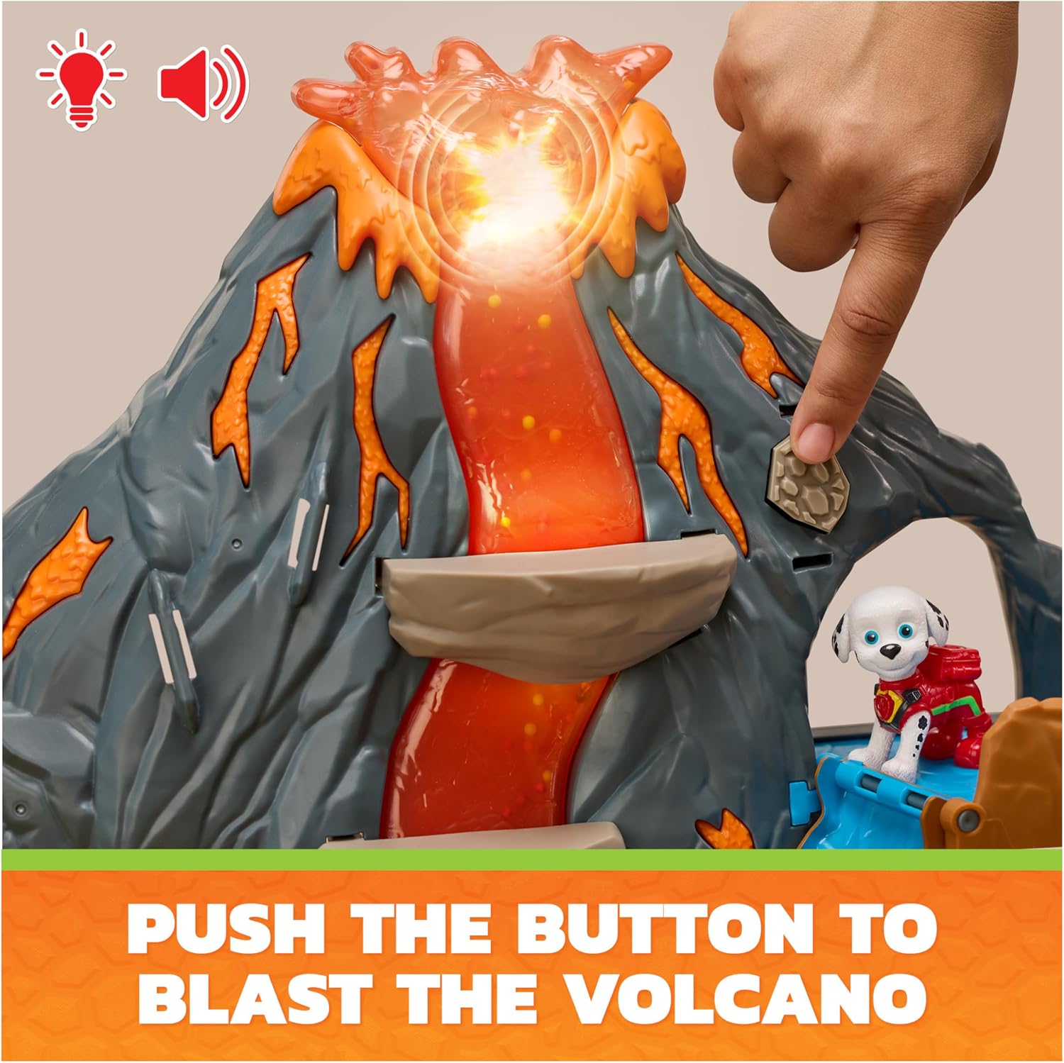 Paw Patrol Dino Movie - Super Lava Blast Volcano Lights & Sounds Playset