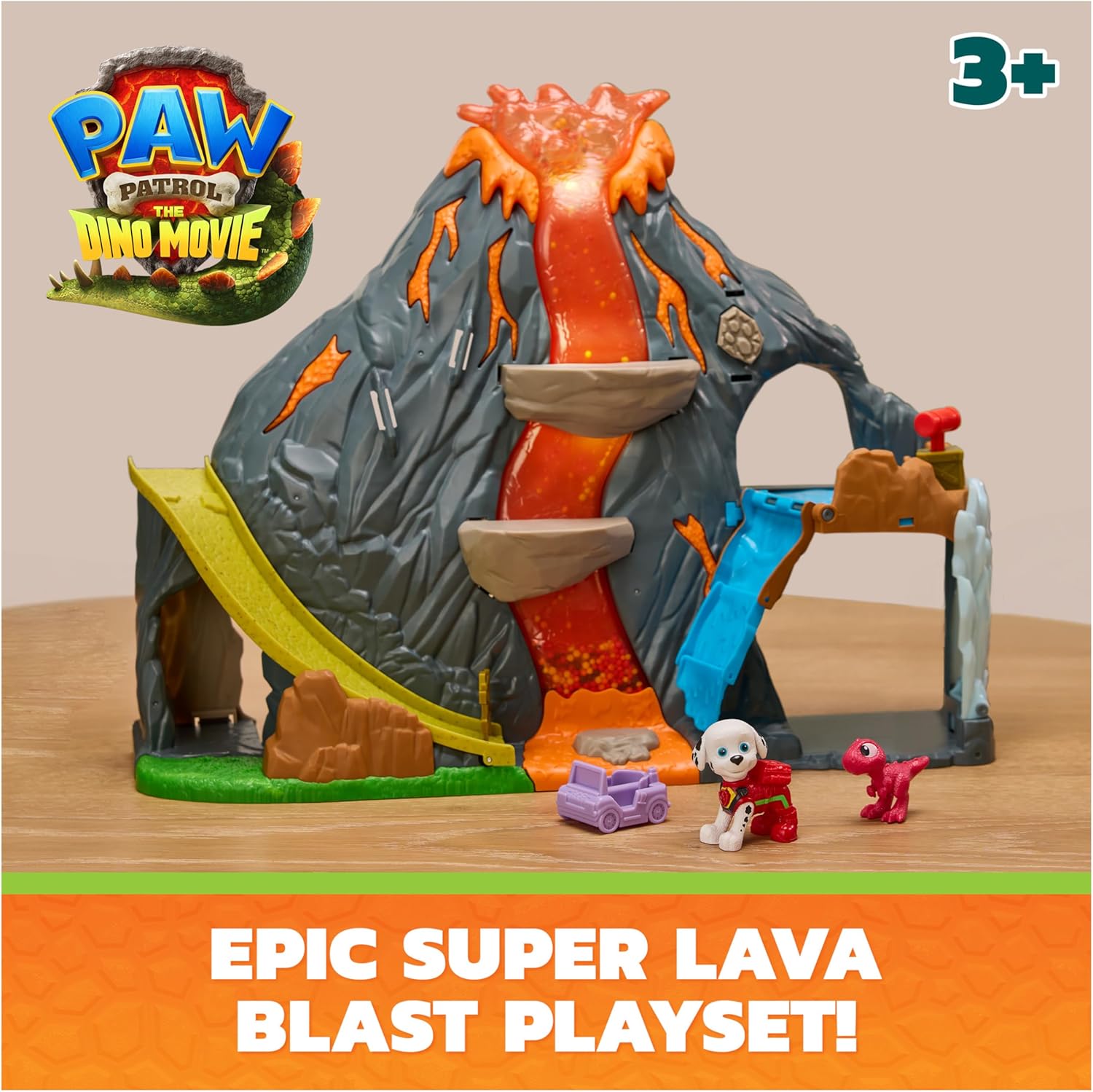 Paw Patrol Dino Movie - Super Lava Blast Volcano Lights & Sounds Playset