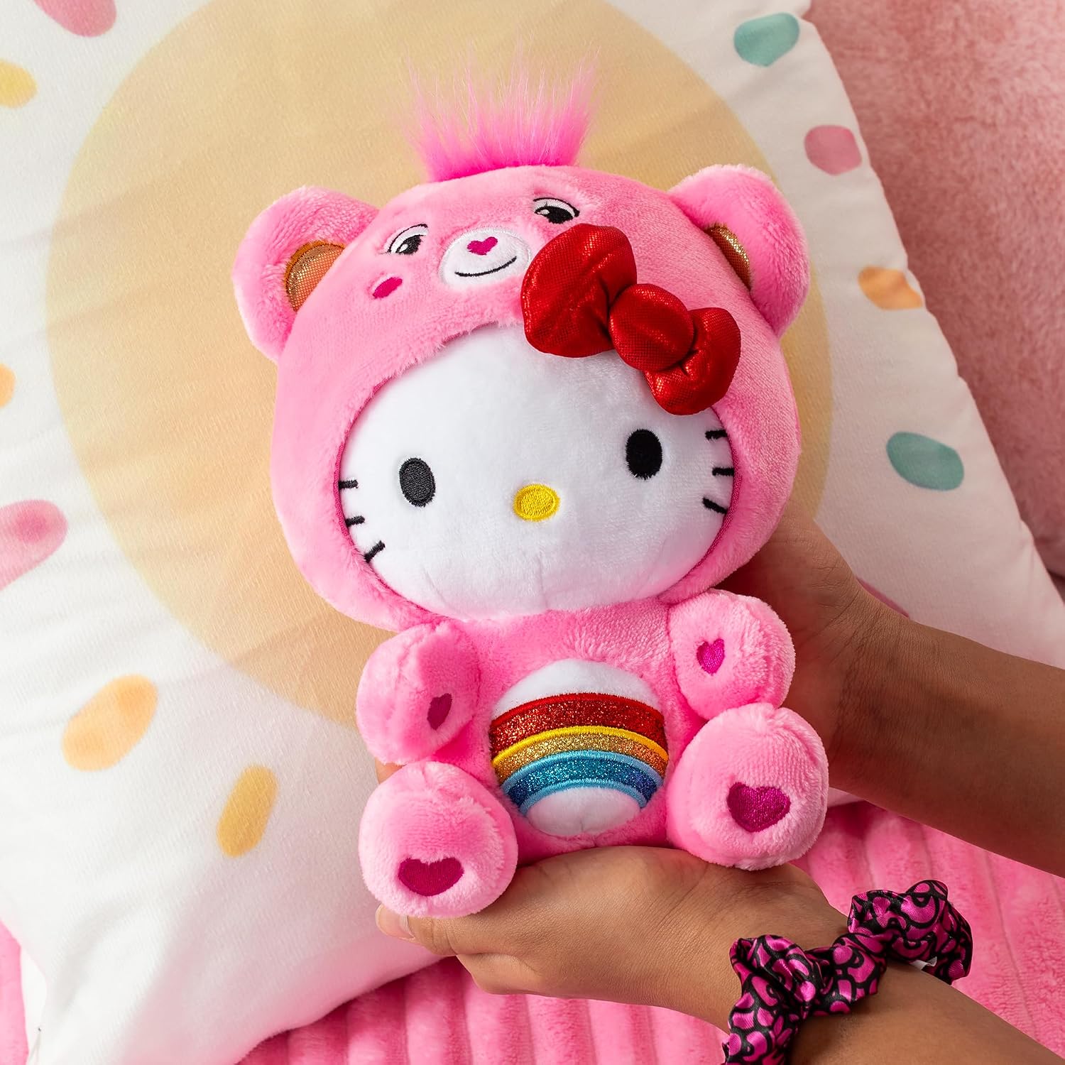 Care Bears x Hello Kitty 22cm Cheer Bear as Hello Kitty