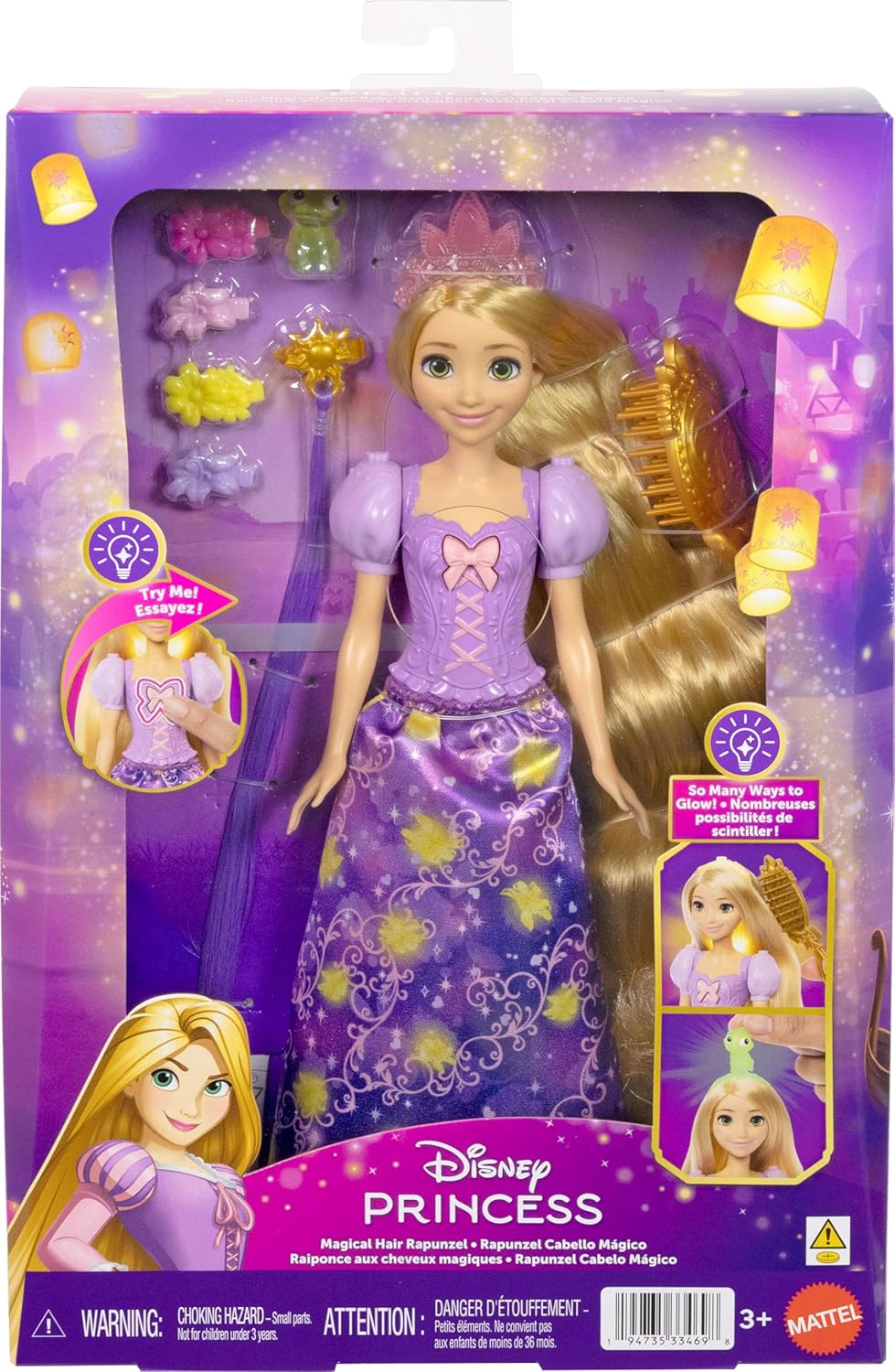 Disney Princess Magical Hair Rapunzel Fashion Doll