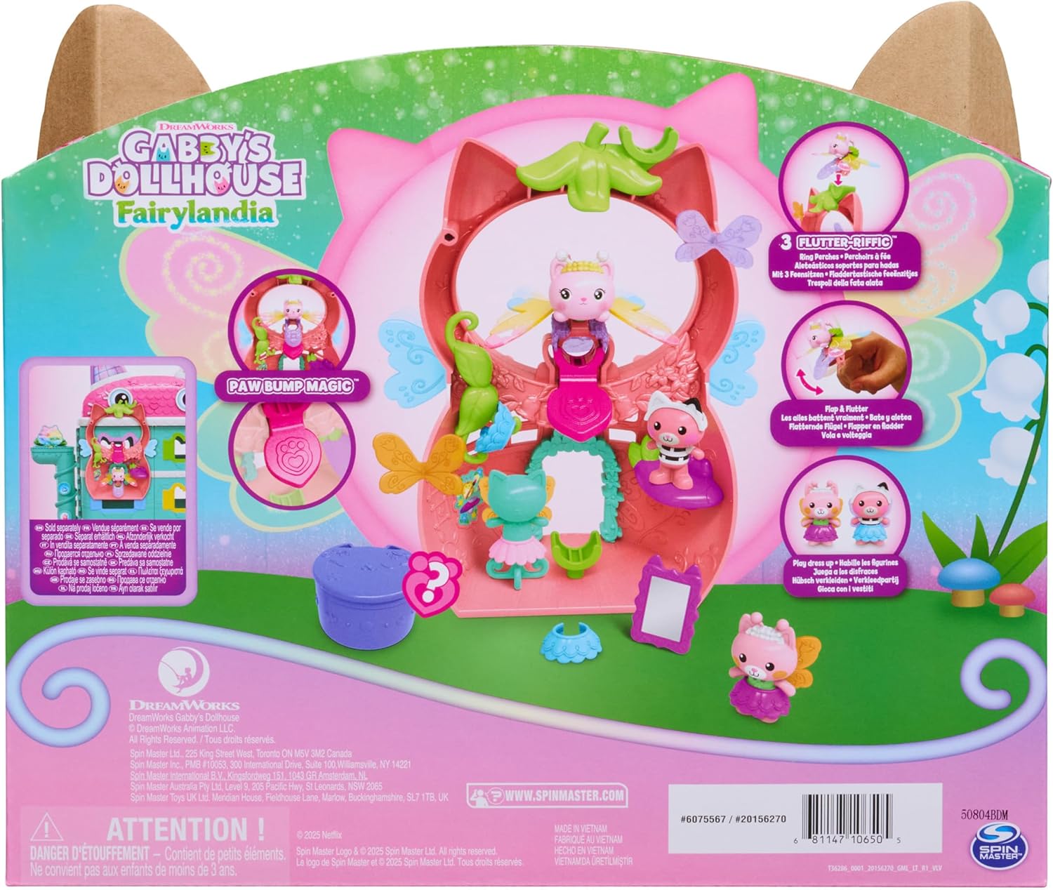 Gabby's Dollhouse Fairylandia Kitty Fairy's Flutter-riffic Playset