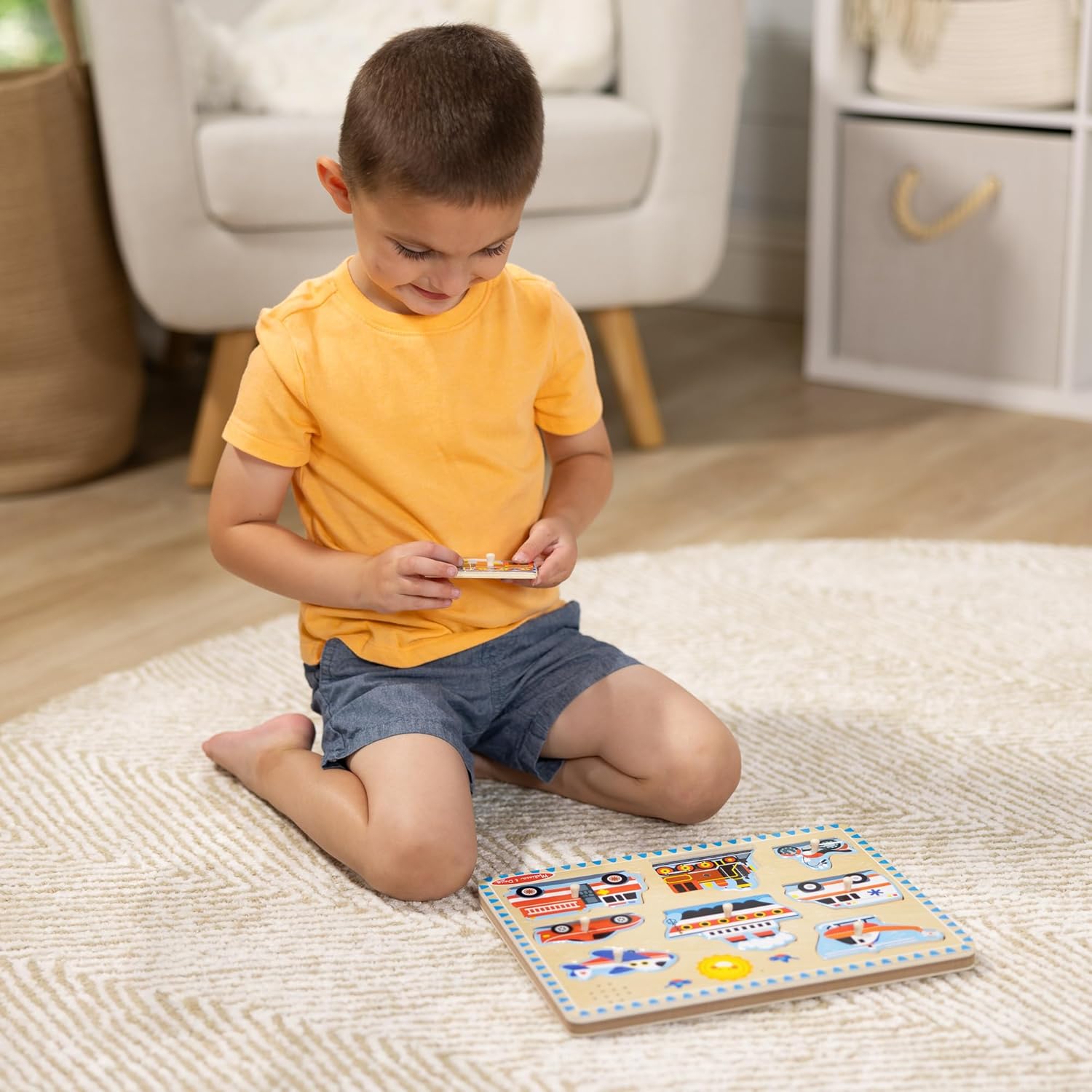 Melissa & Doug Wooden Vehicle Sound Puzzle