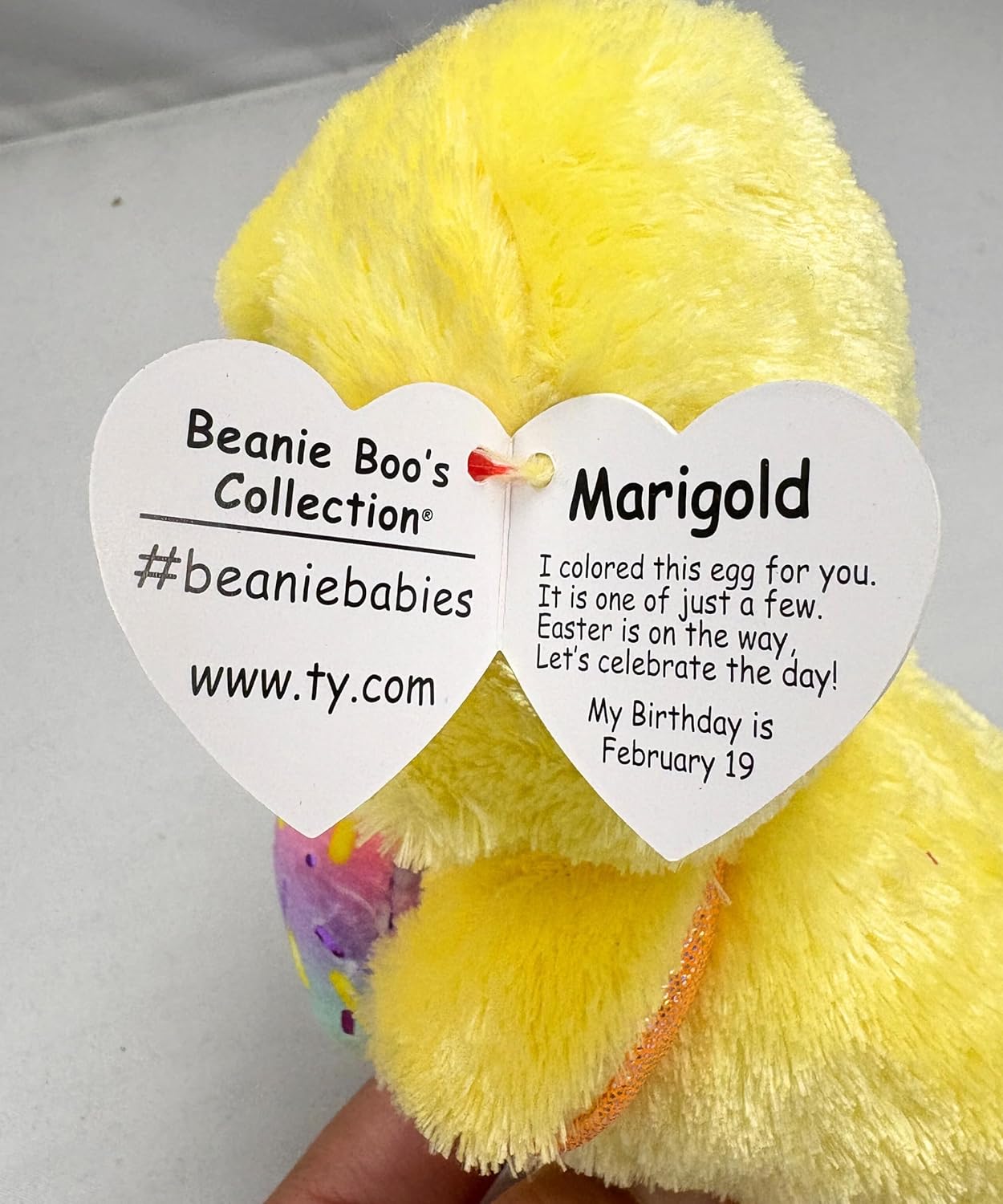 TY Marigold The Easter Chick with Egg - Beanie Boos - Regular