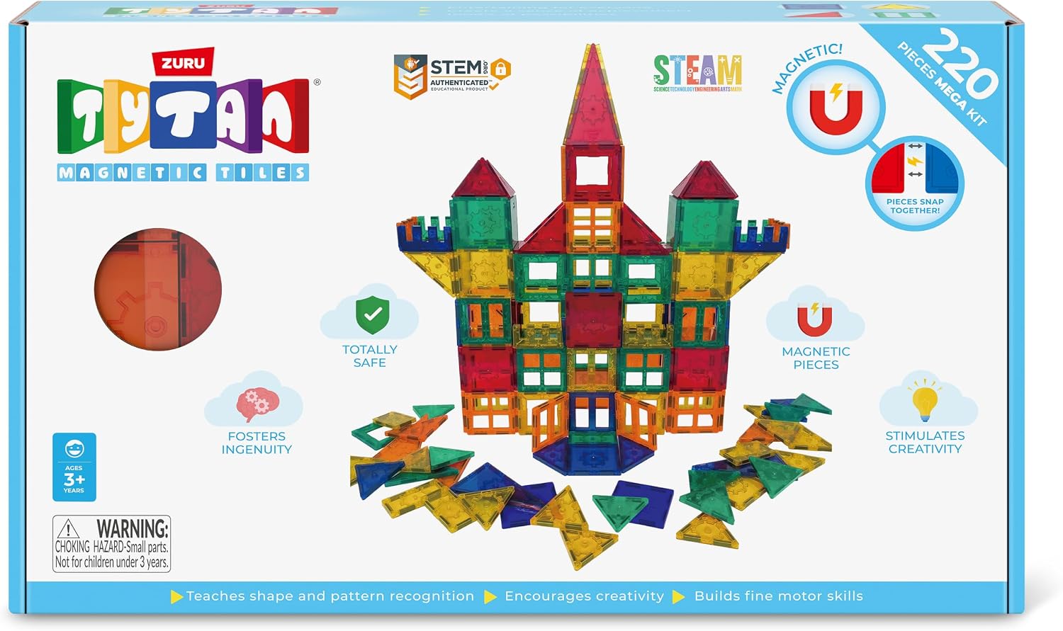 Tytan Magnetic Tiles 220 Piece Set