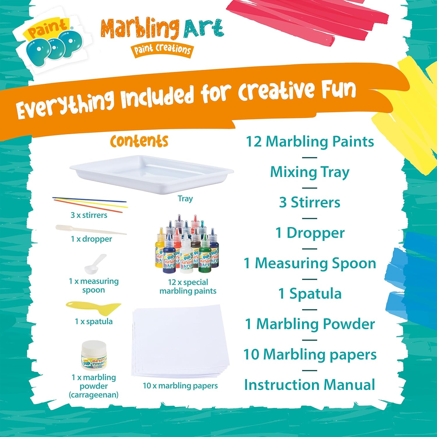 Paint Pop Paint Marbling Art Set