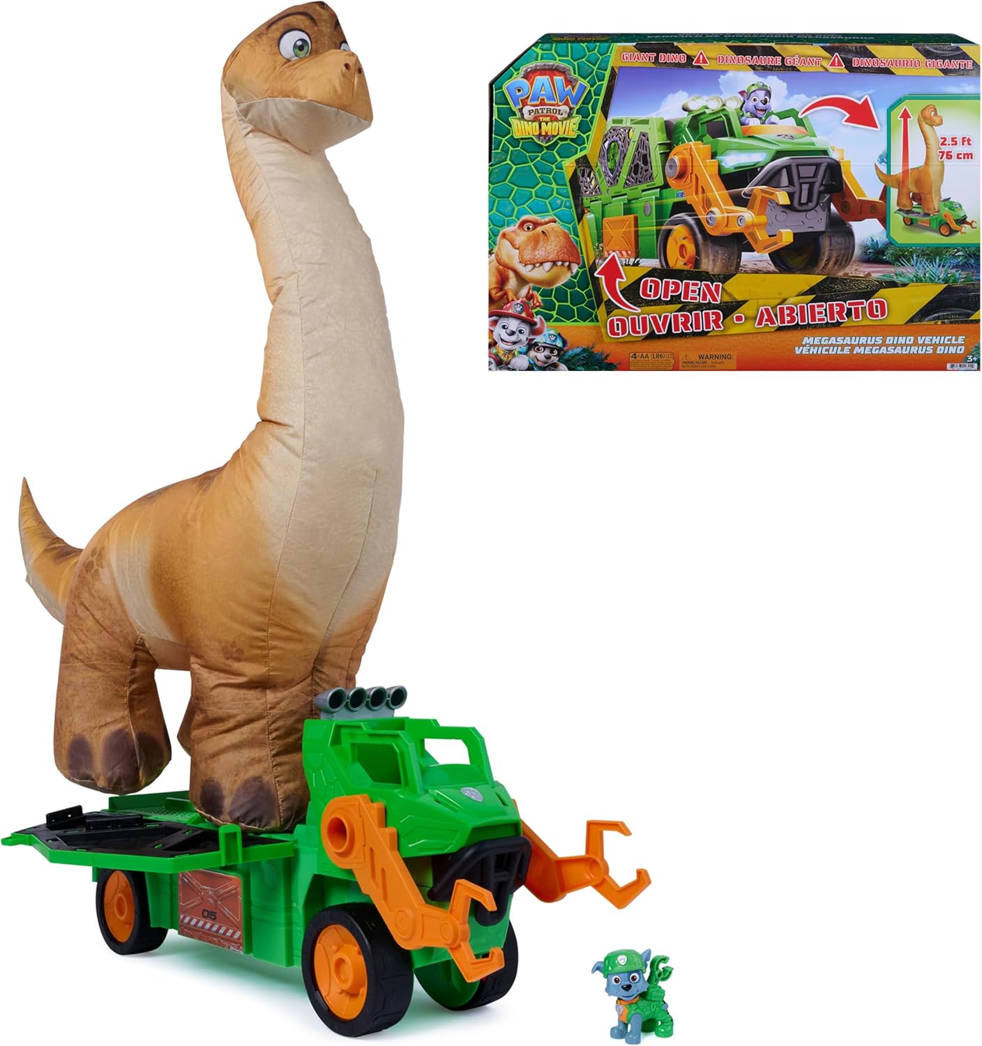 Paw Patrol The Dino Movie - Megasaurus Dino Vehicle Playset