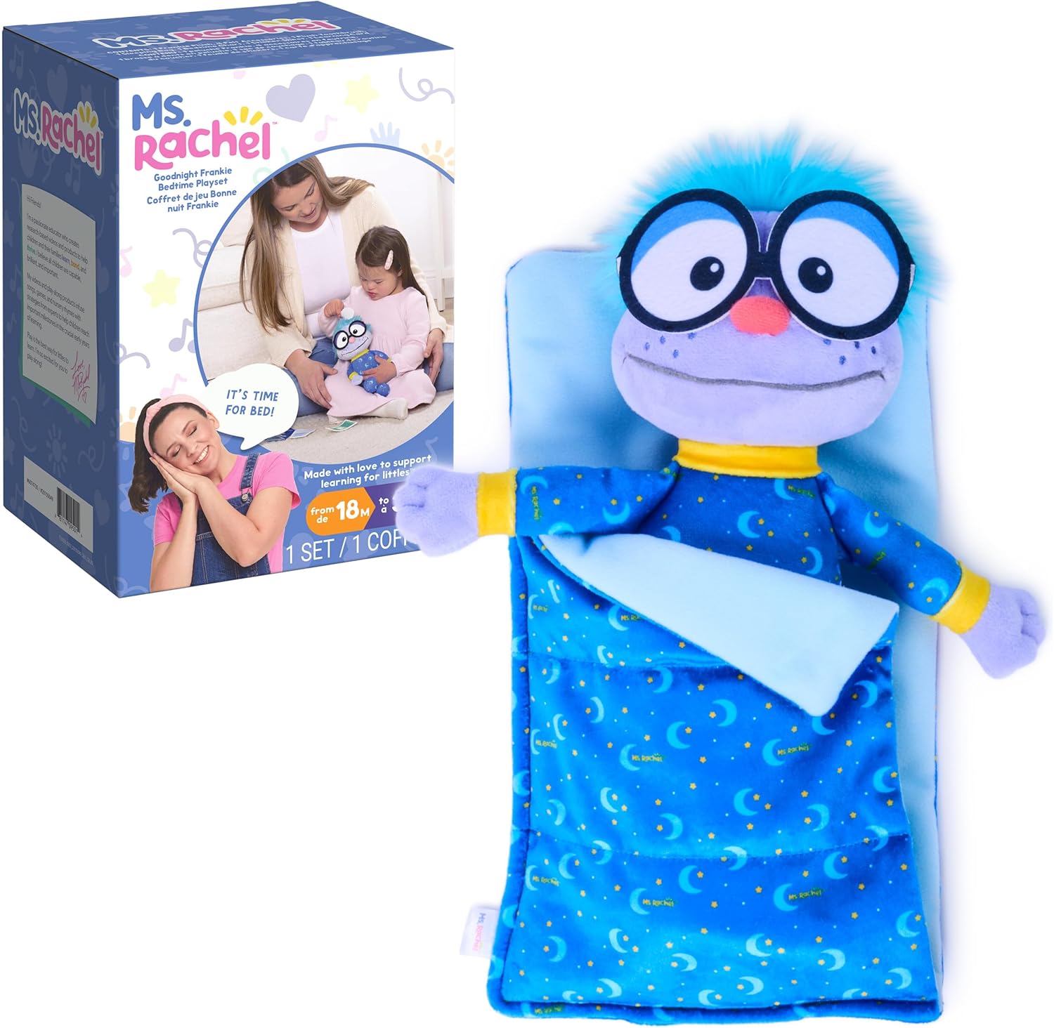 Ms. Rachel Goodnight Frankie Bedtime 11" Plush