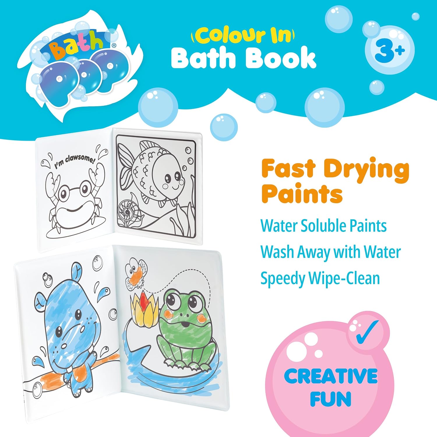 Bath Pop - Colouring Book and 5 Bath Sticks