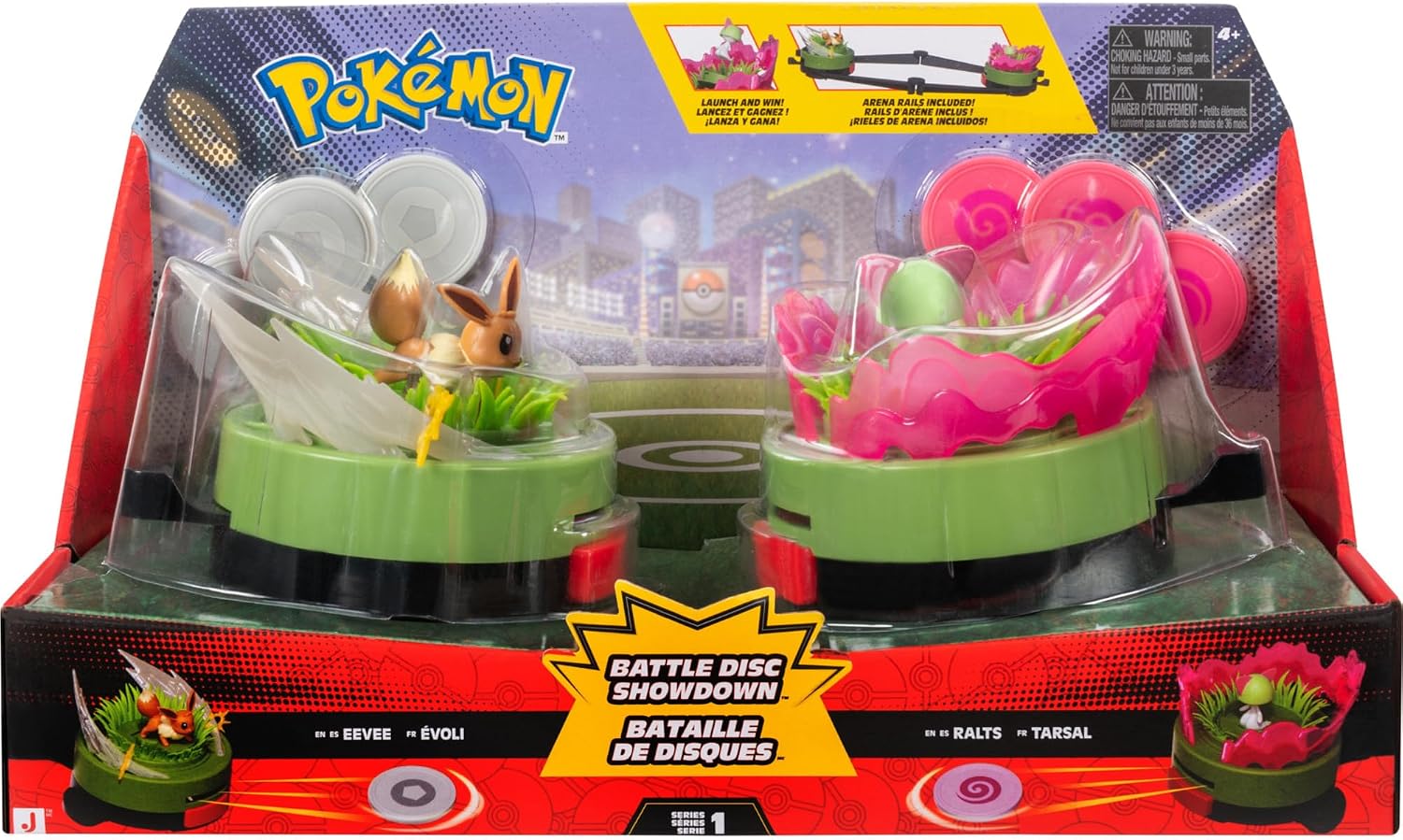 Pokemon Battle Disc Showdown Game with Eevee & Ralts