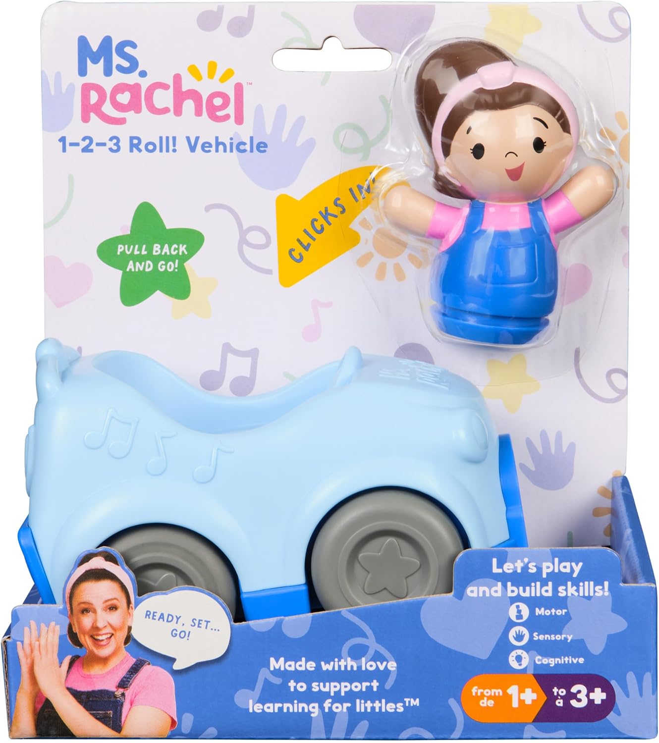 Ms. Rachel 1-2-3 Roll! Vehicle with Figure