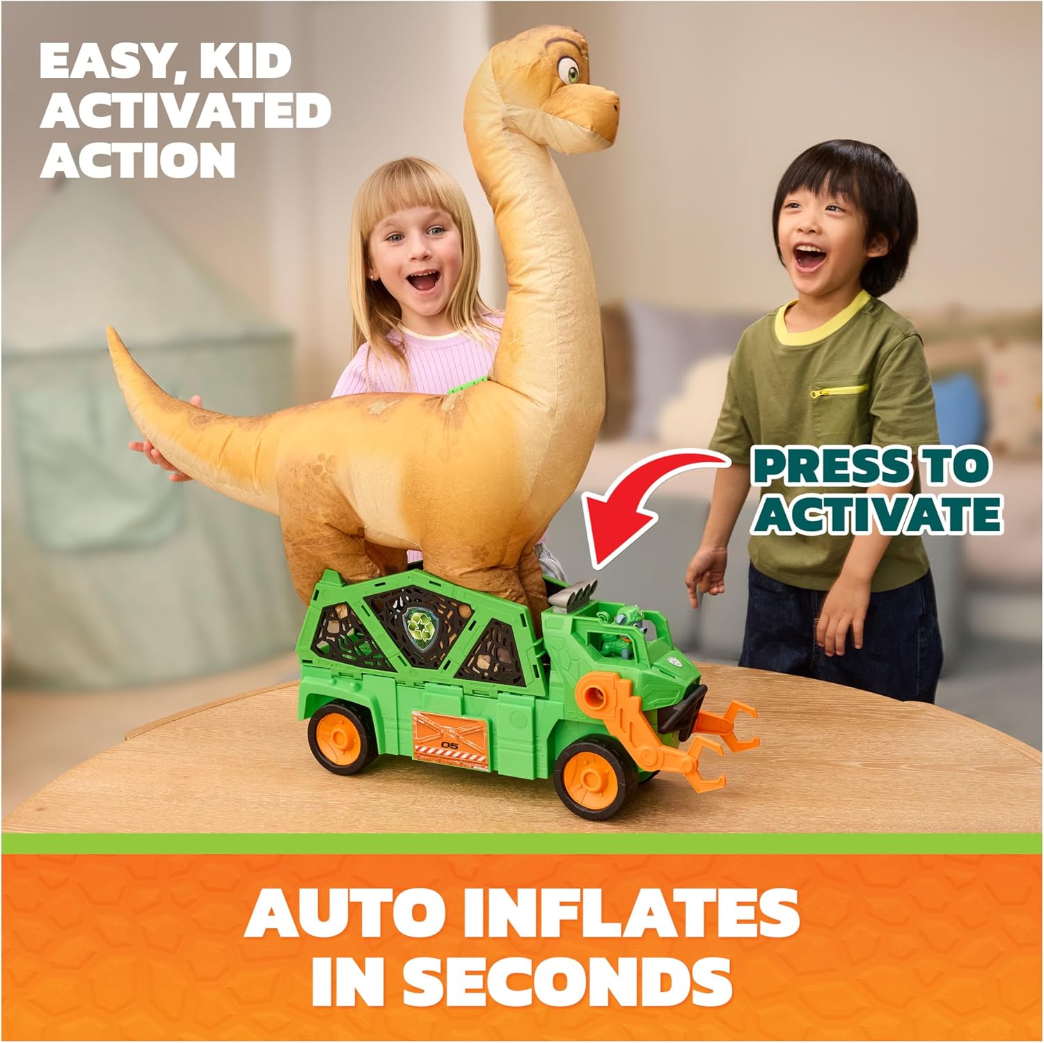 Paw Patrol The Dino Movie - Megasaurus Dino Vehicle Playset