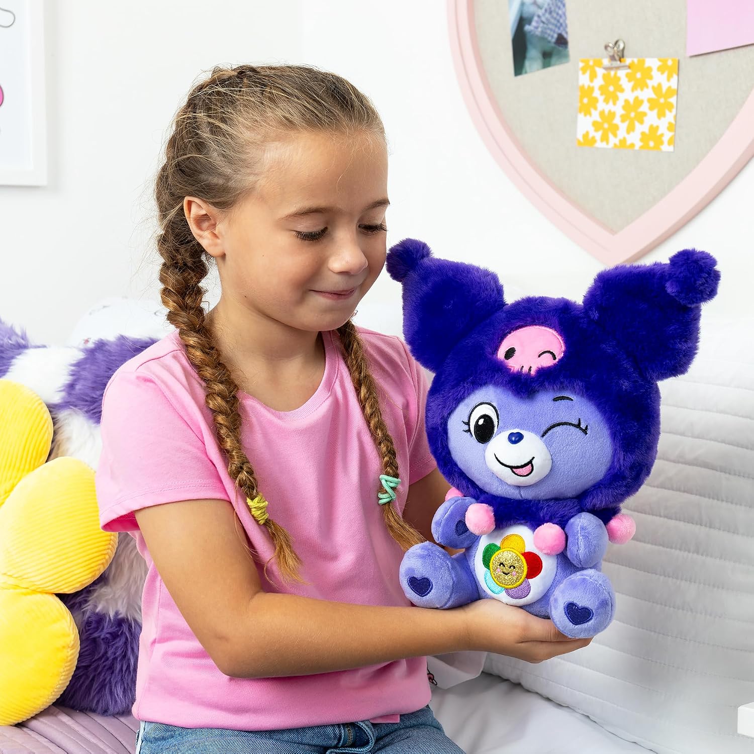 Care Bears x Hello Kitty 30cm Harmony Bear as Kuromi