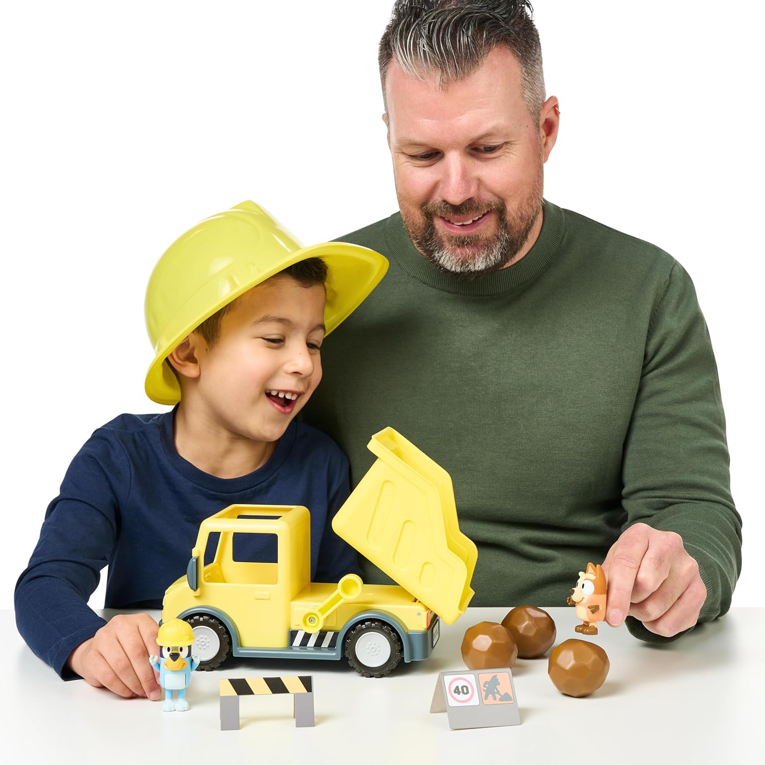 Bluey Dump Truck with Hard Hat Bluey