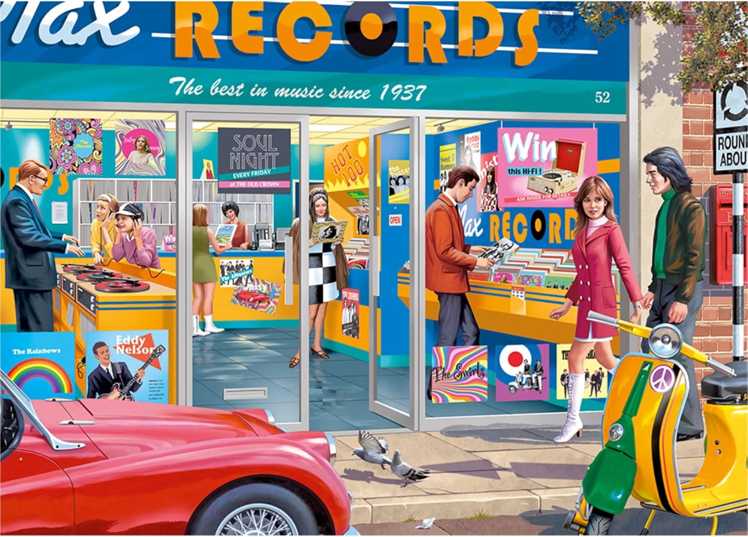 Falcon Puzzles - The Record Shop (1000 pieces)