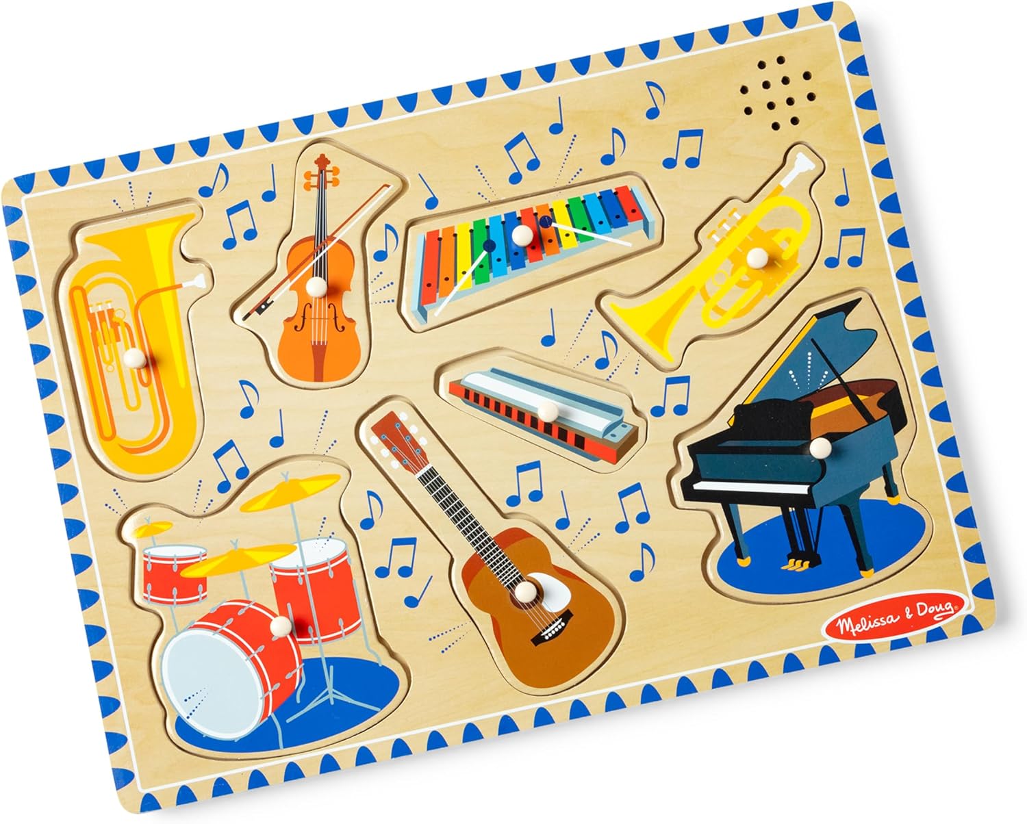 Melissa & Doug Wooden Musical Instrument Sound Puzzle