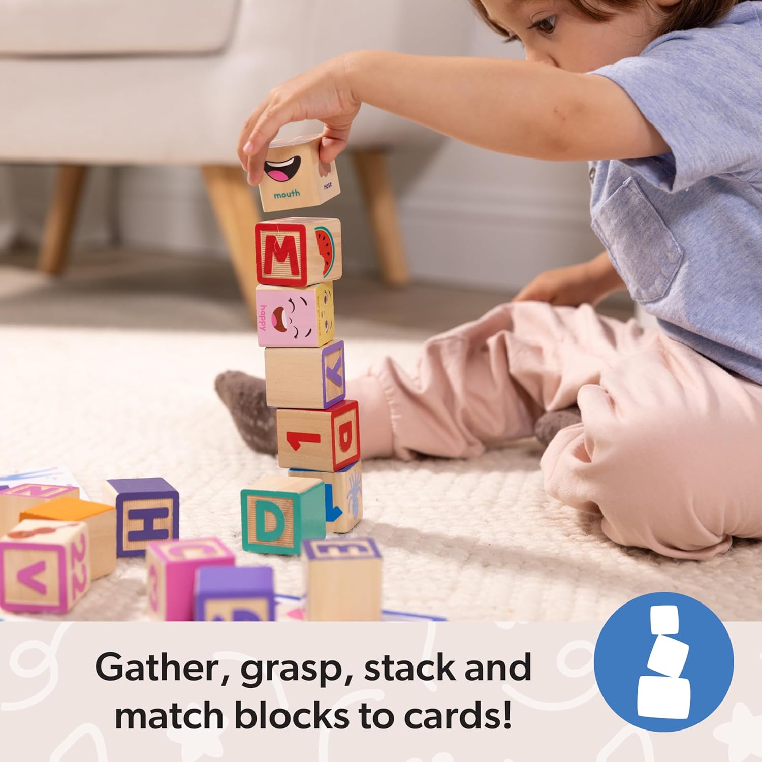 Ms. Rachel Sing Wooden Learning Blocks