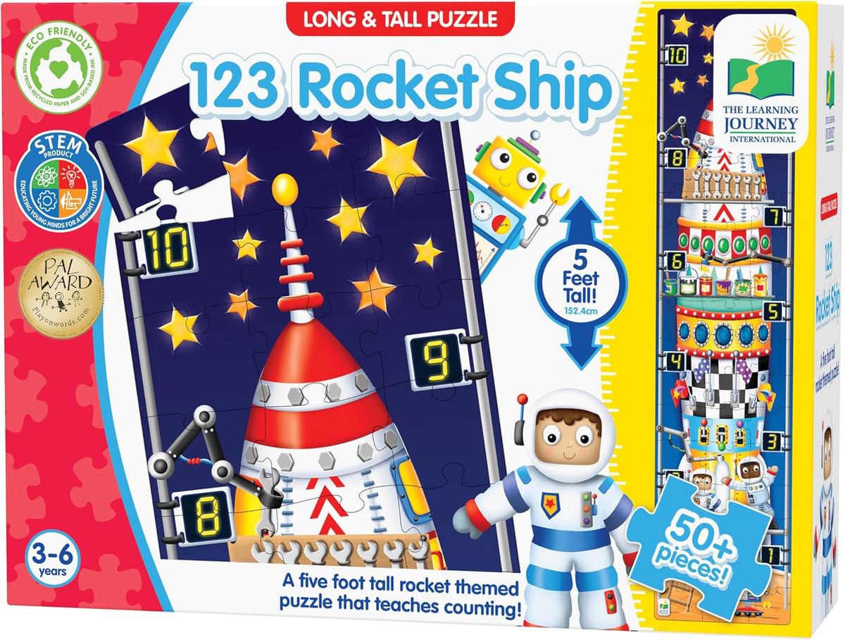 Long & Tall Puzzle - 123 Rocket Ship
