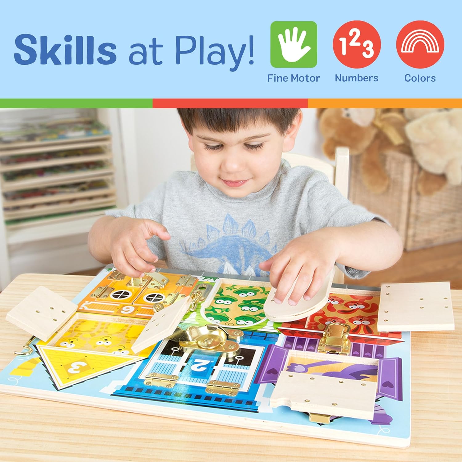 Melissa & Doug Wooden Latches Board Game