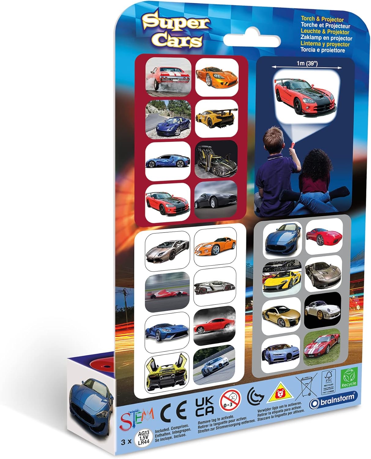 Super Cars Torch & Projector