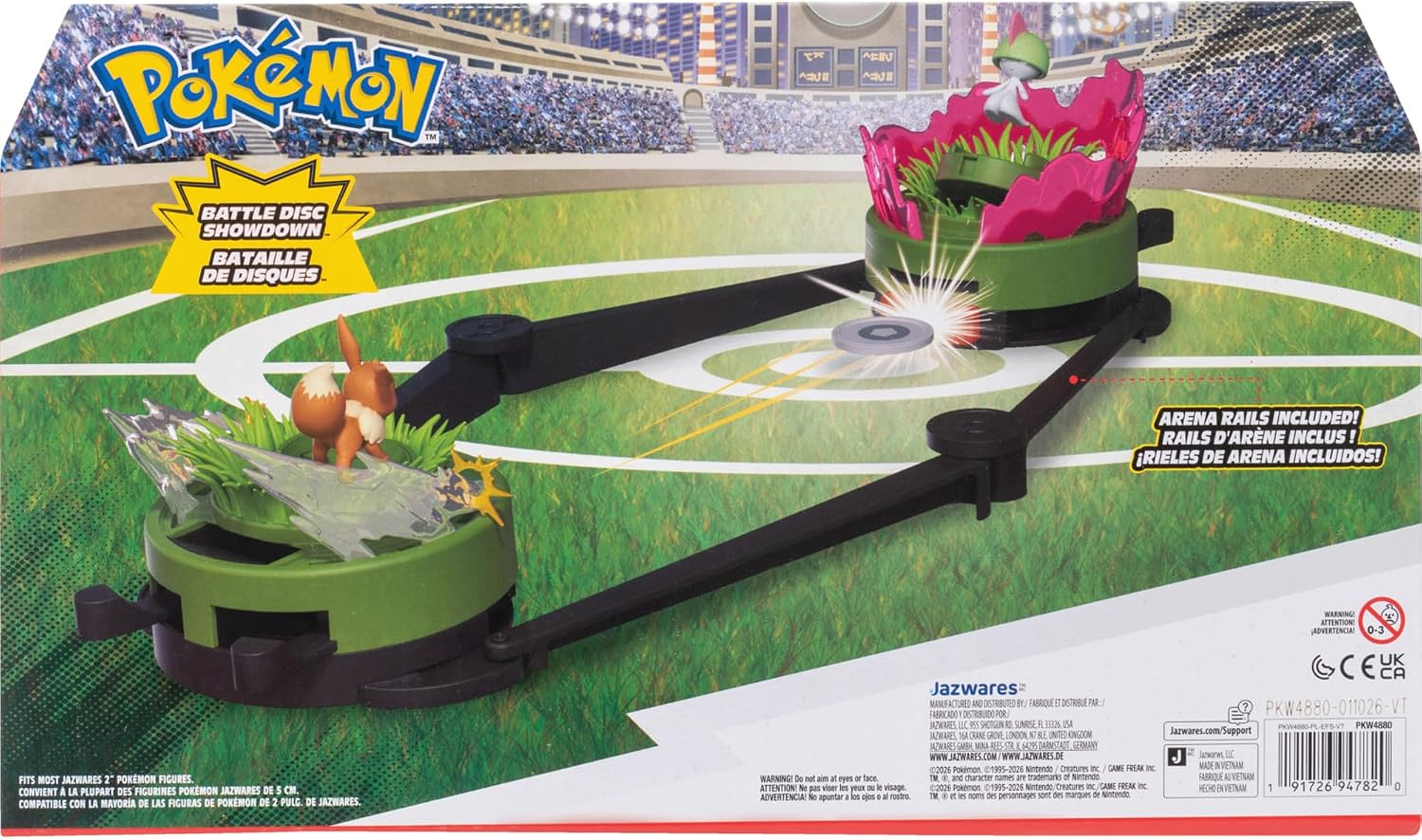 Pokemon Battle Disc Showdown Game with Eevee & Ralts
