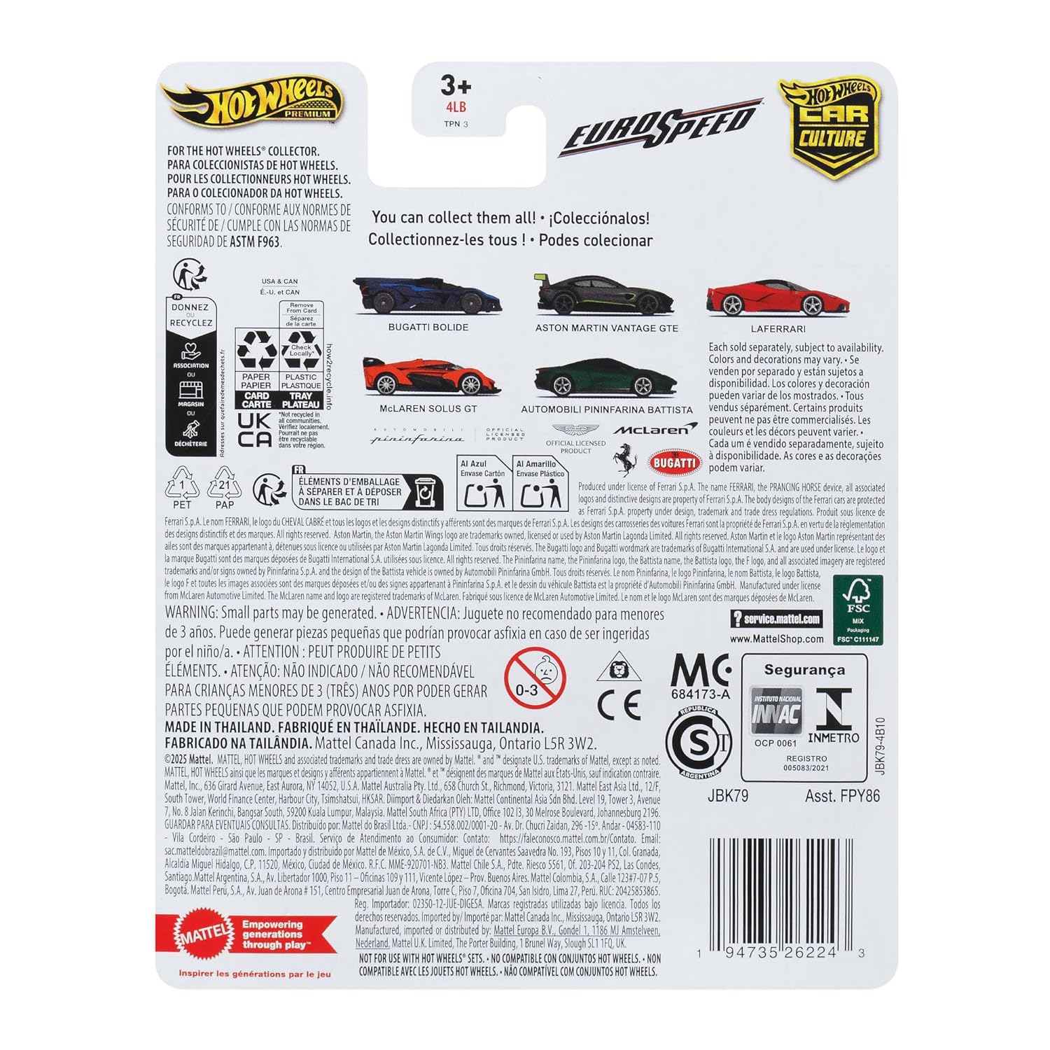 Hot Wheels Premium Car Culture Bugatti Bolide