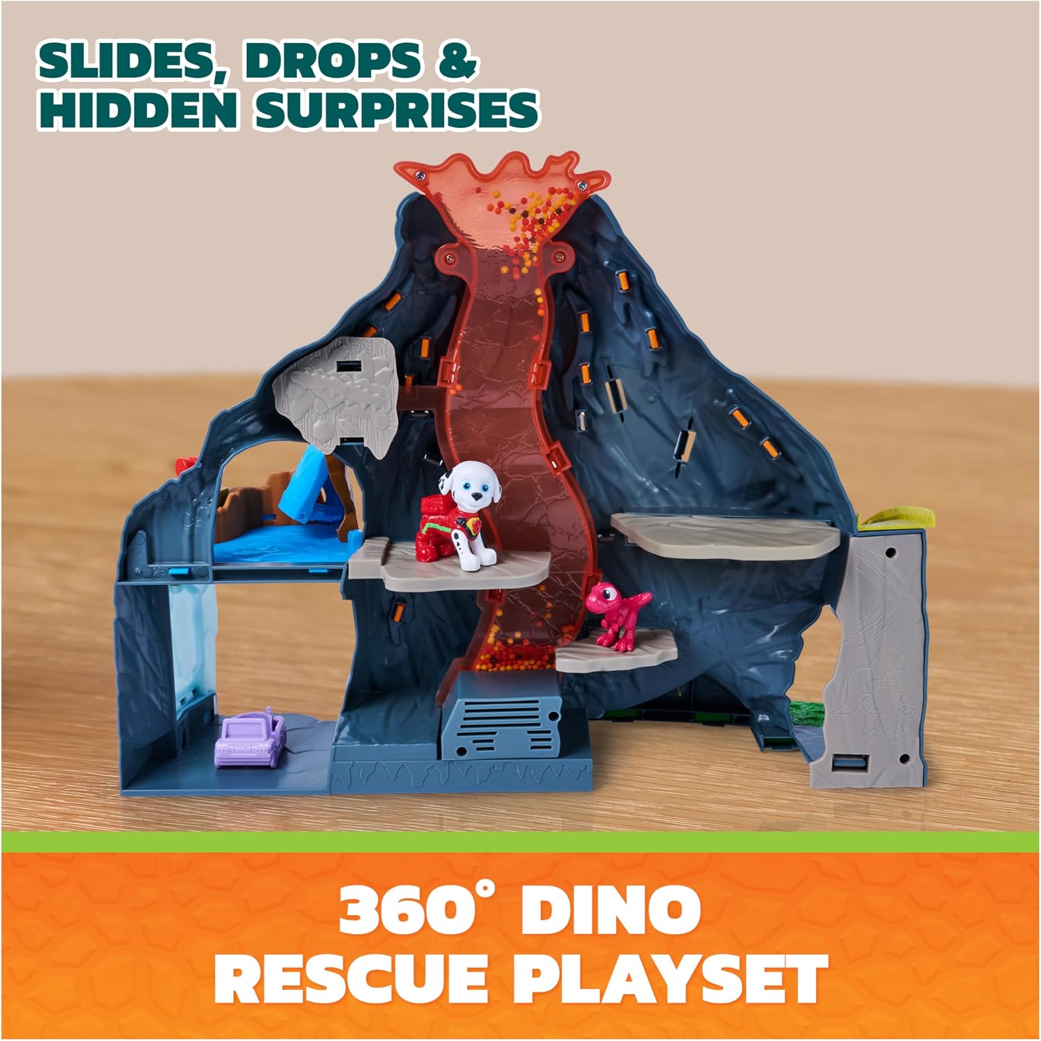 Paw Patrol Dino Movie - Super Lava Blast Volcano Lights & Sounds Playset