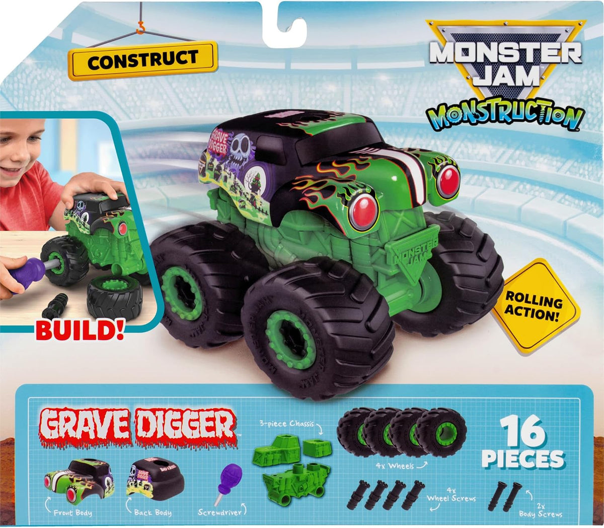 Monster Jam Monstruction 13cm Gravedigger Monster Truck