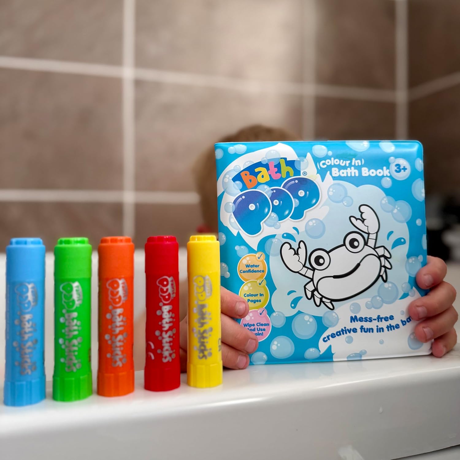 Bath Pop - Colouring Book and 5 Bath Sticks