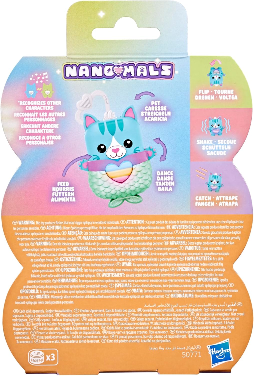 Nano-mals Pawtricia the Blue Kitty Electronic Fidget Pet