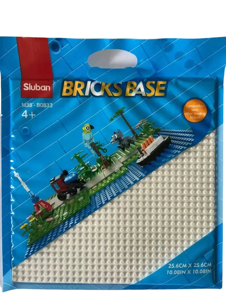 32x32 Stud Single Side Plate-White