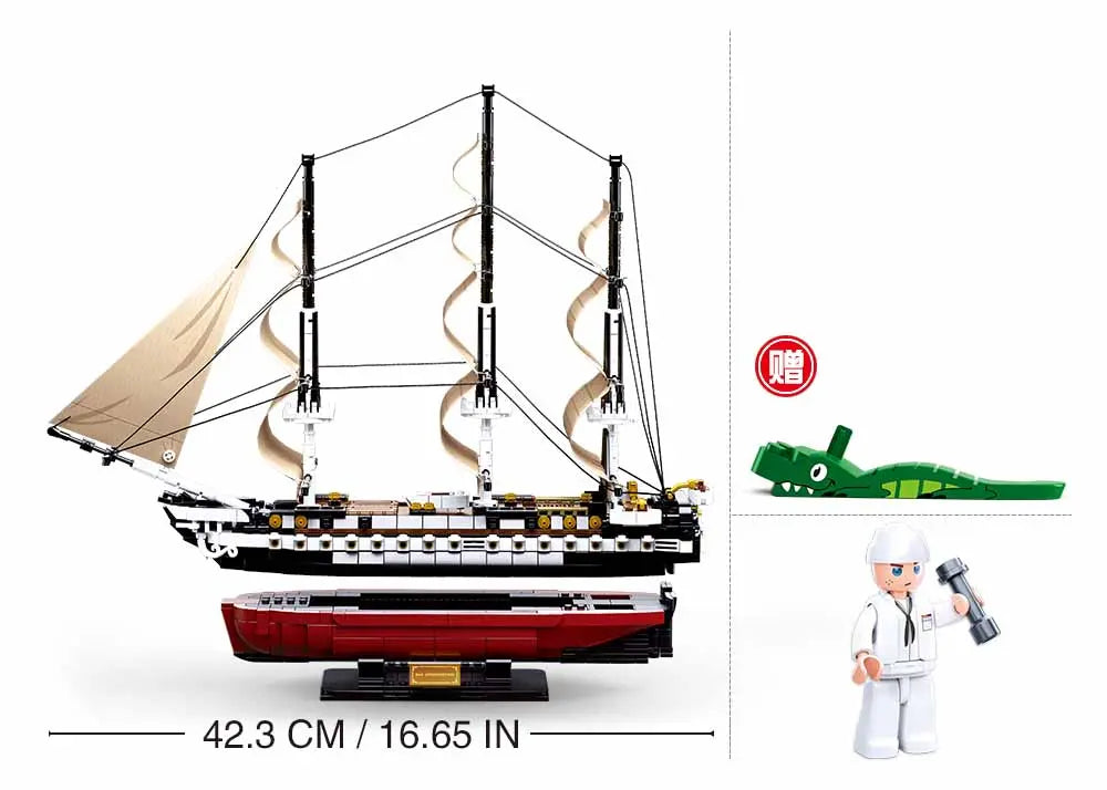 Sluban USS Constituion Frigate 1:170