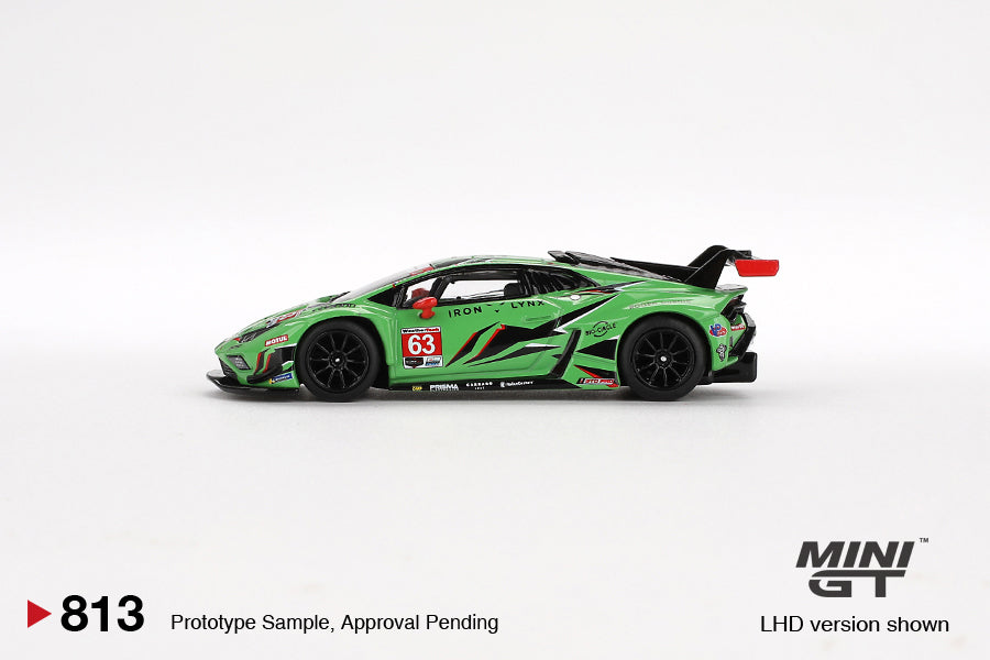 Mini GT Lamborghini Huracan GT3 EV02 IMSA 2023 Daytona Iron Lynx 1:64 Die Cast
