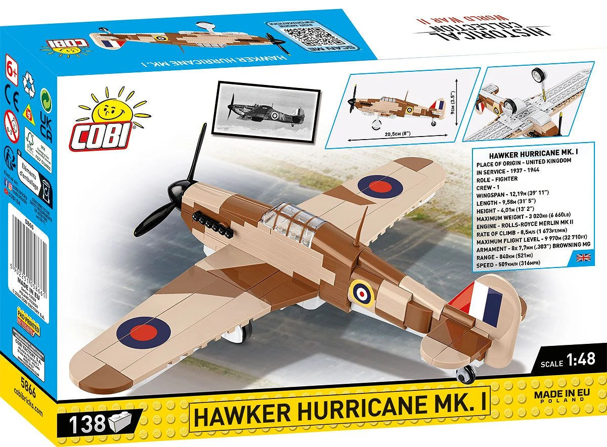 Cobi 5866 Hawker Hurricane Mk 1 1:48 Scale Set