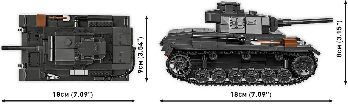 Cobi 2289 Panzer III Ausf.J 1:35 Scale 590 Piece