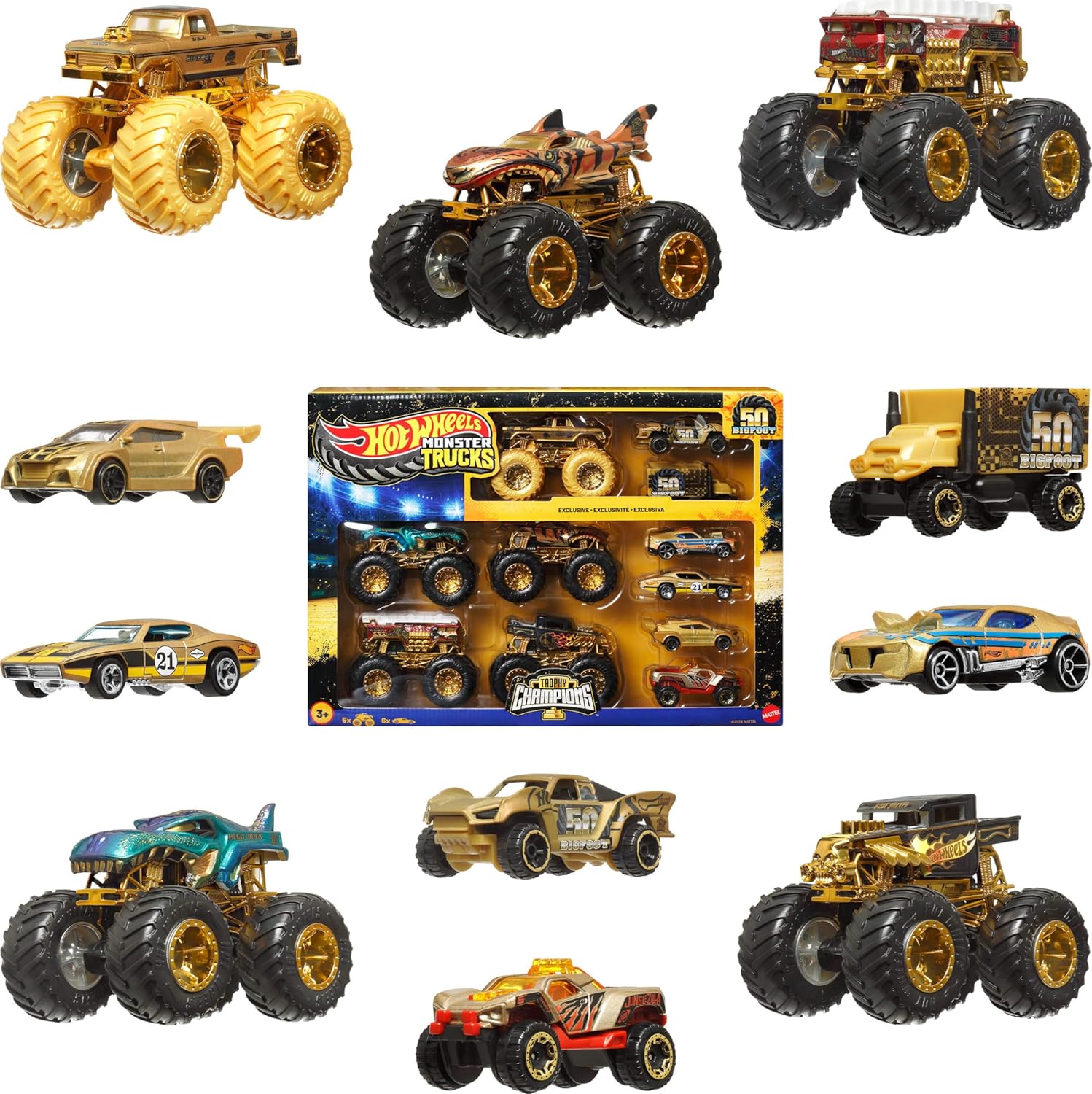 Hot Wheels Monster Trucks Trophy Champions Multipack