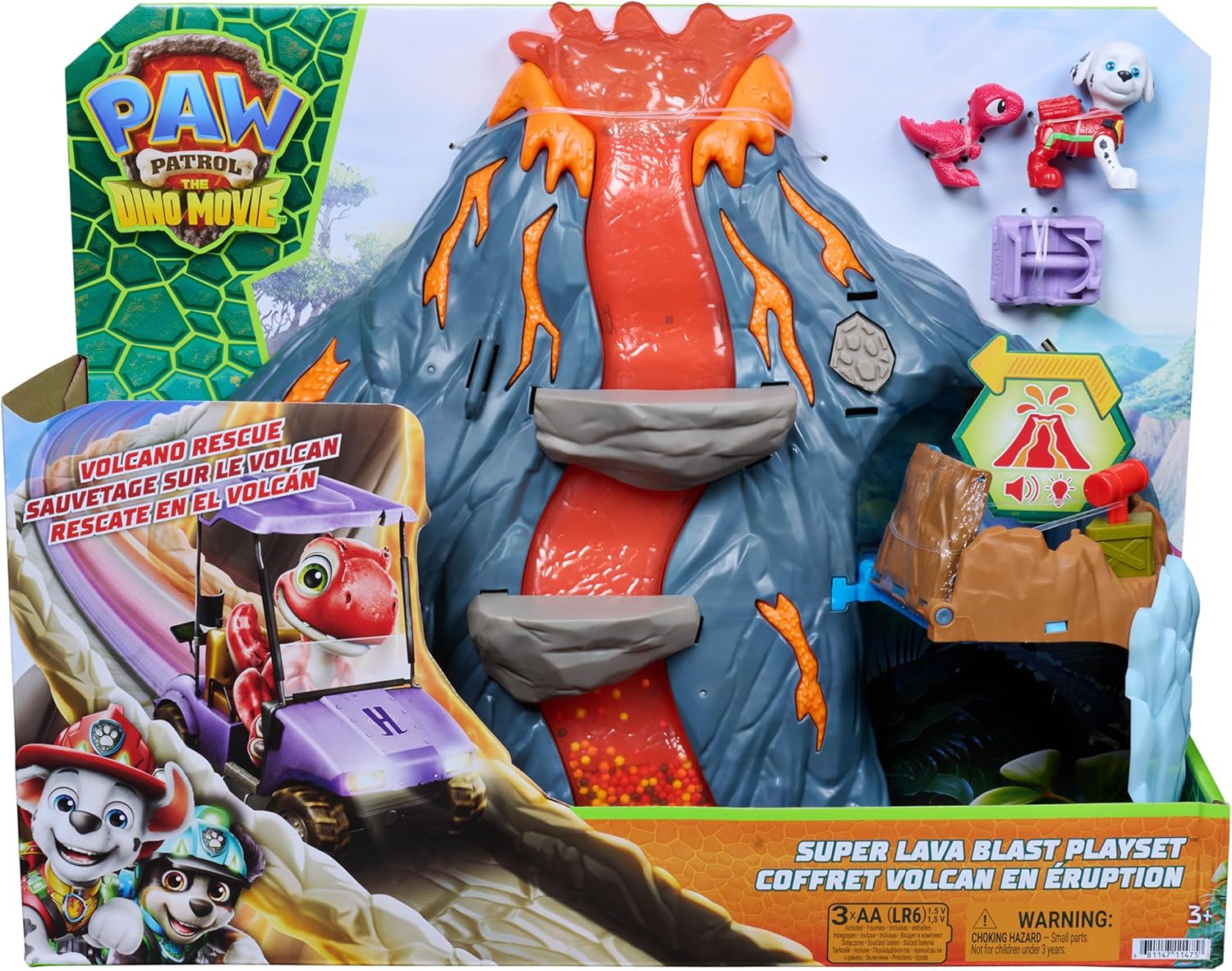 Paw Patrol Dino Movie - Super Lava Blast Volcano Lights & Sounds Playset