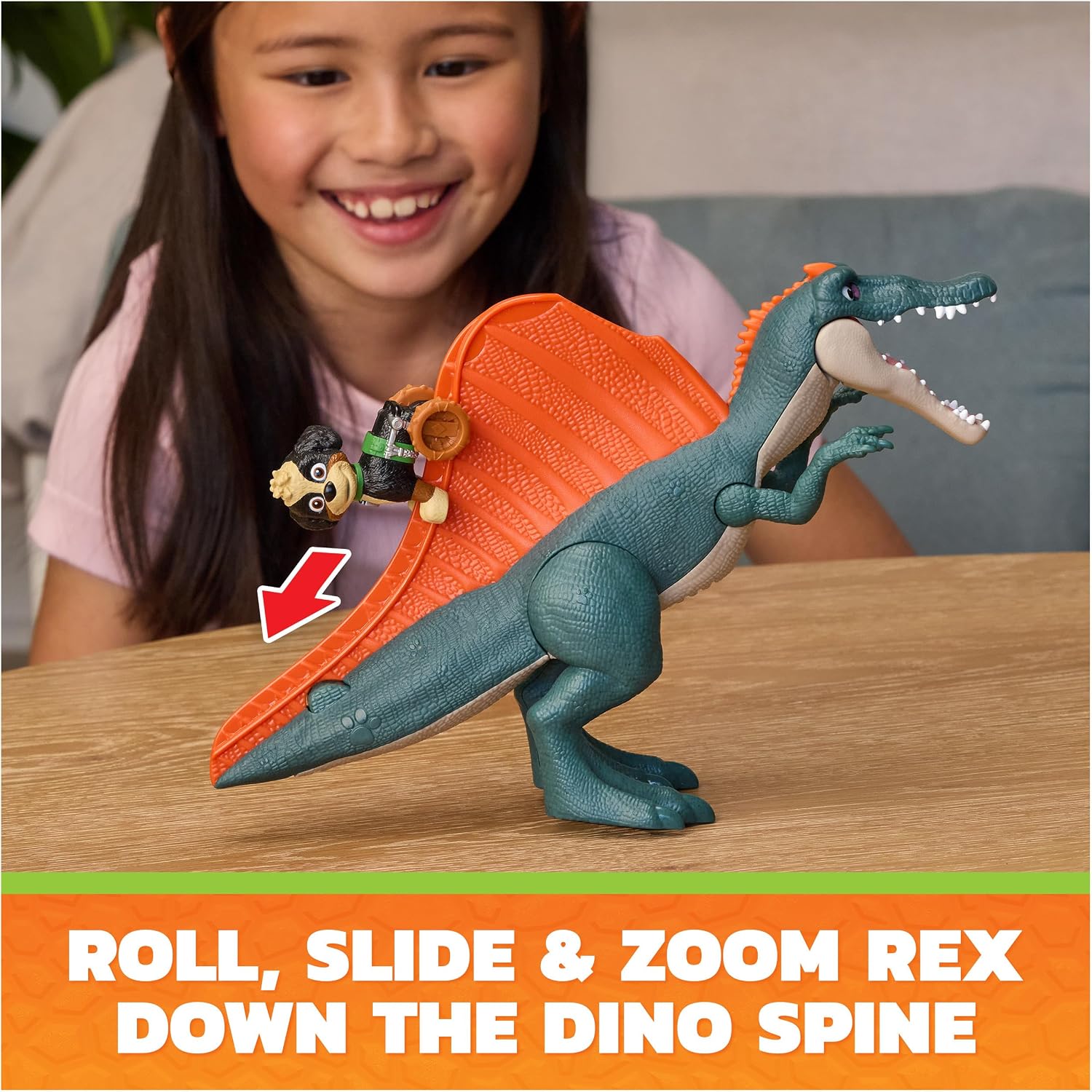 Paw Patrol Dino Movie - Rex Rise and Roll Dino Set